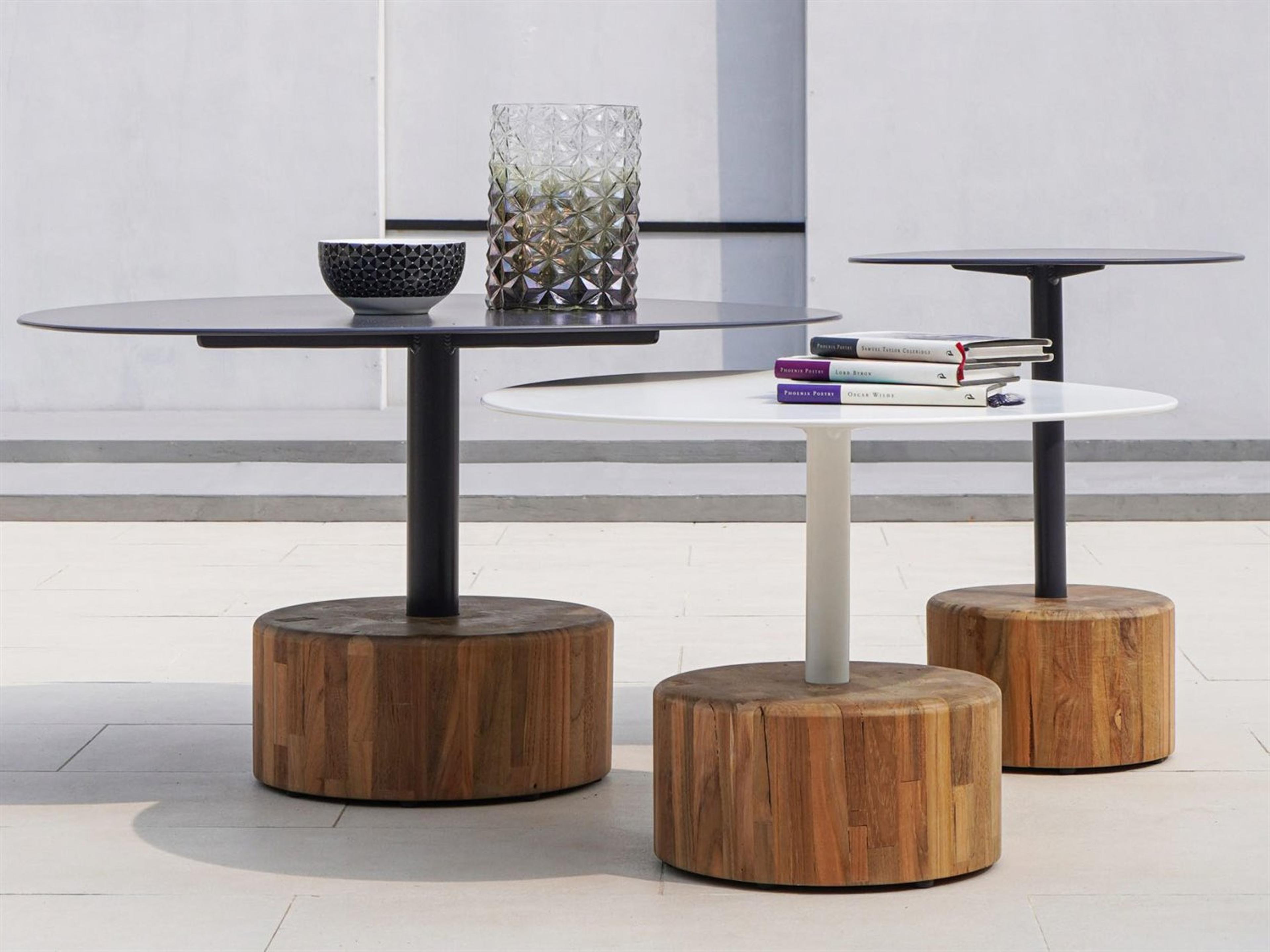 MamaGreen Glyph Aluminum Teak Dining Table Set