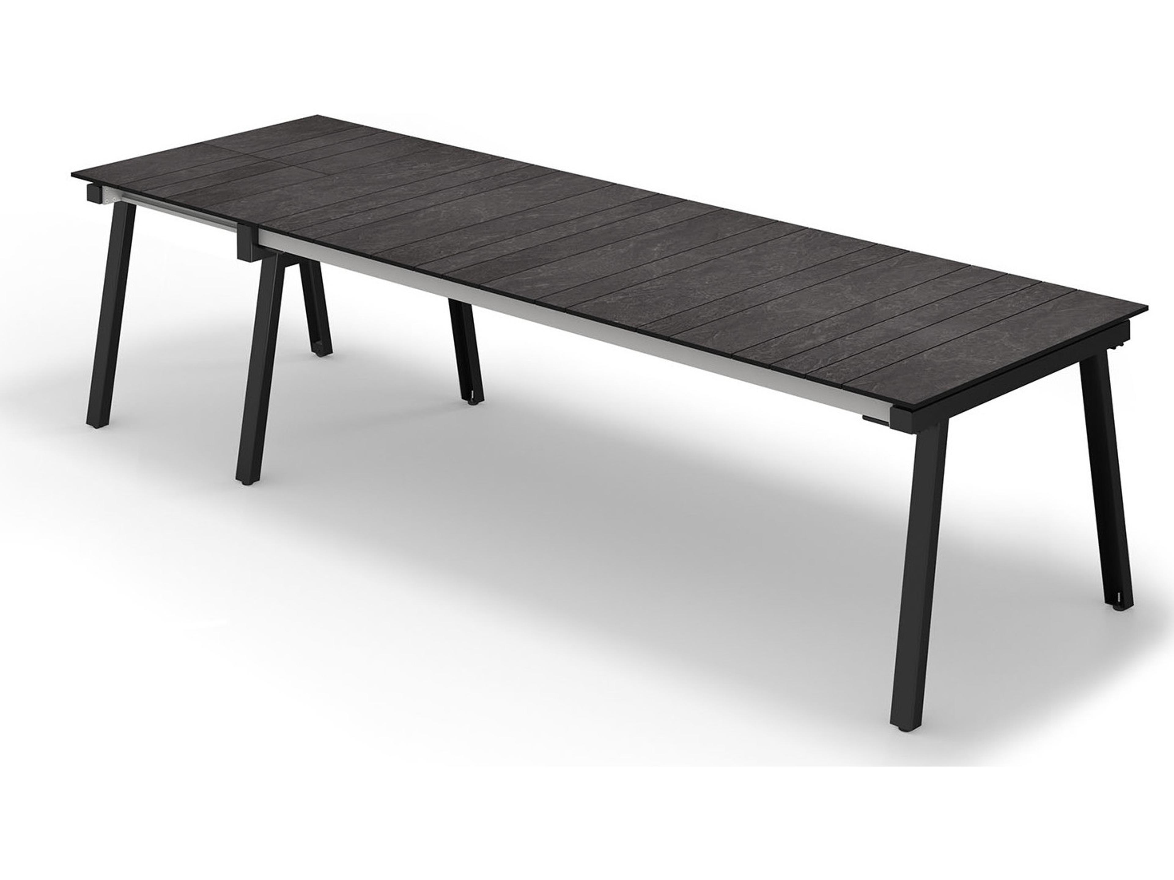 MamaGreen Maxximus Steel Extendable Rectangular HPL Top Patio Dining Table