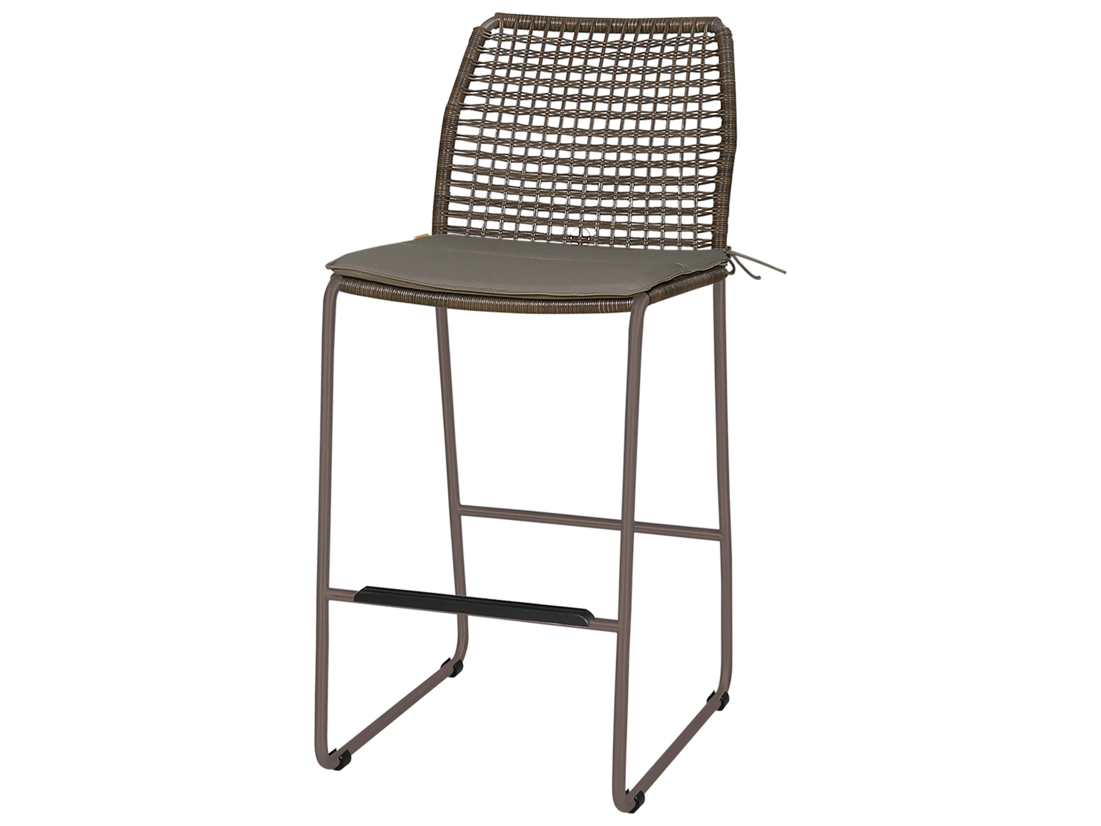 MamaGreen Manda Aluminum Wicker Bar Side Stool