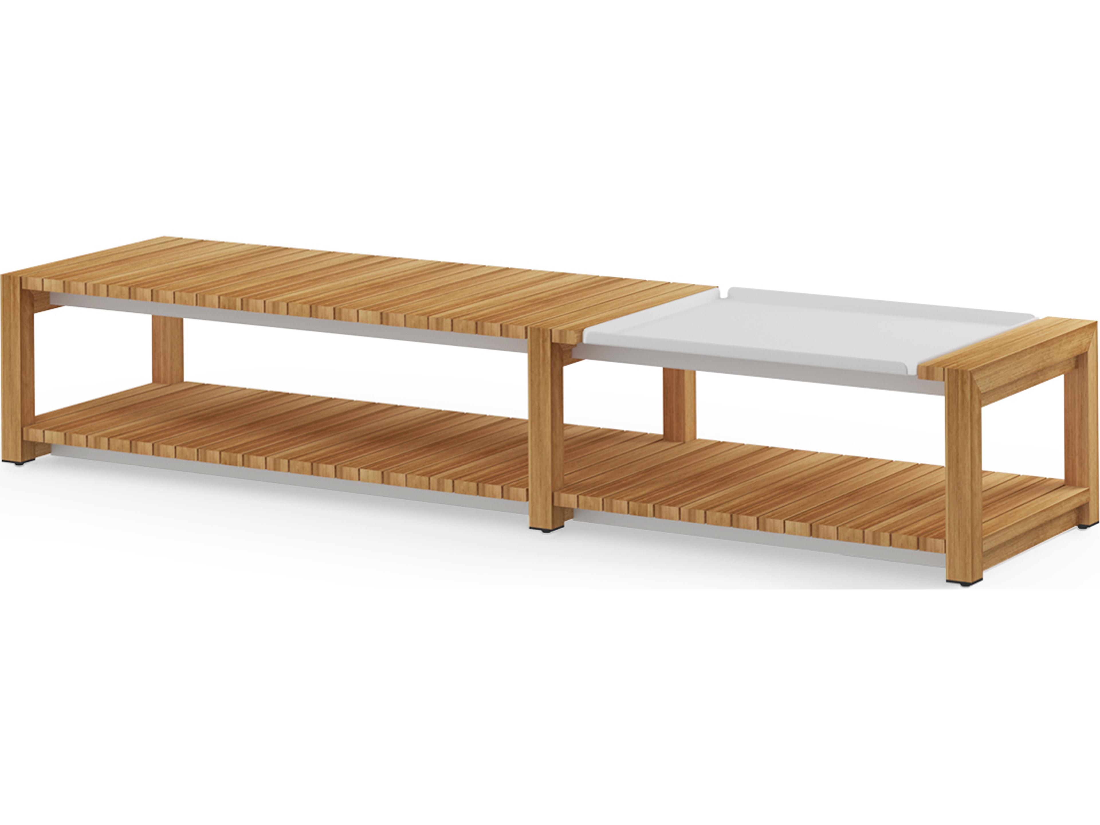 MamaGreen Ekka Teak Rectangular Long Outdoor Coffee Table