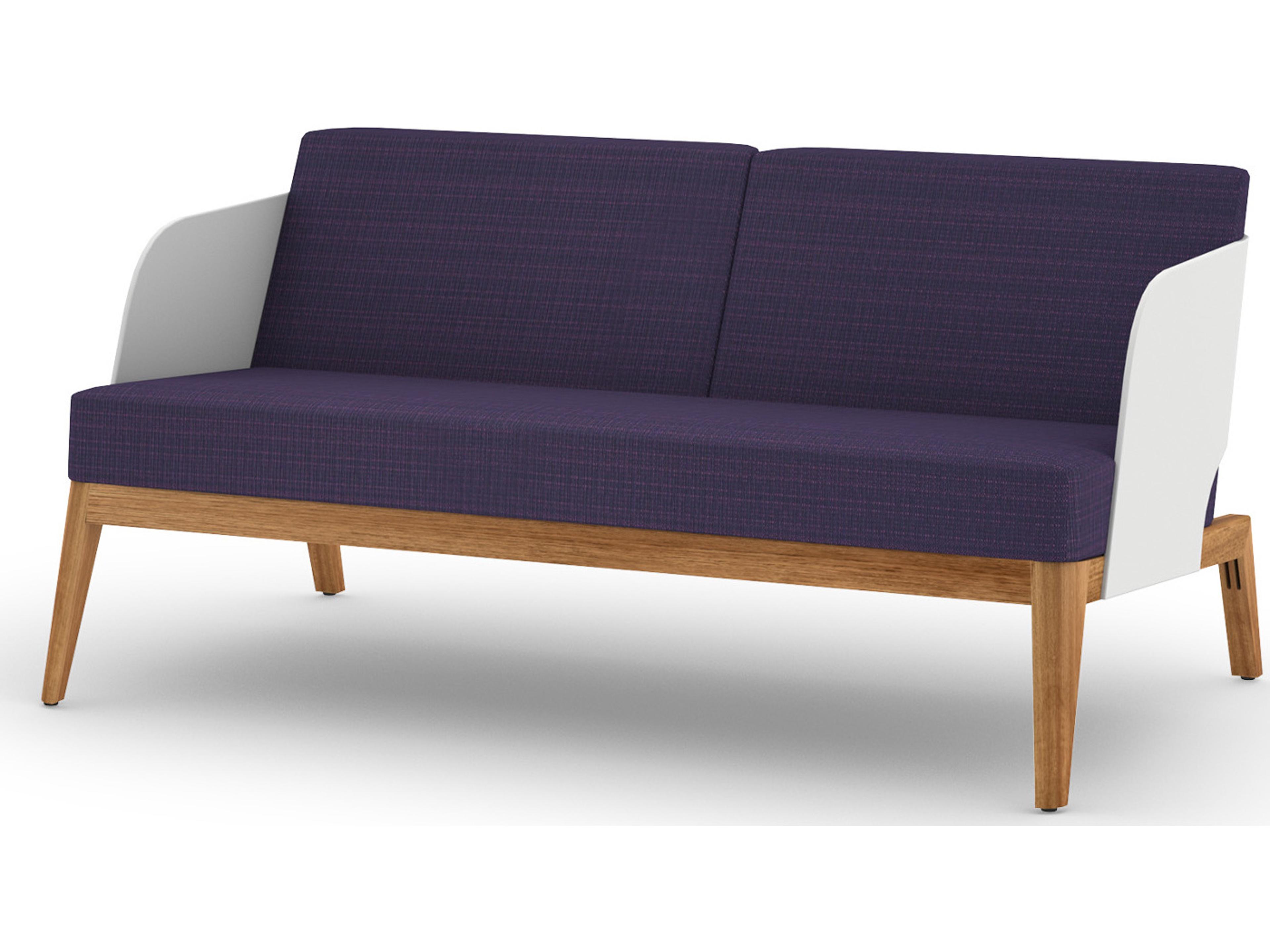 MamaGreen Kaat Teak Cushion Patio Loveseat