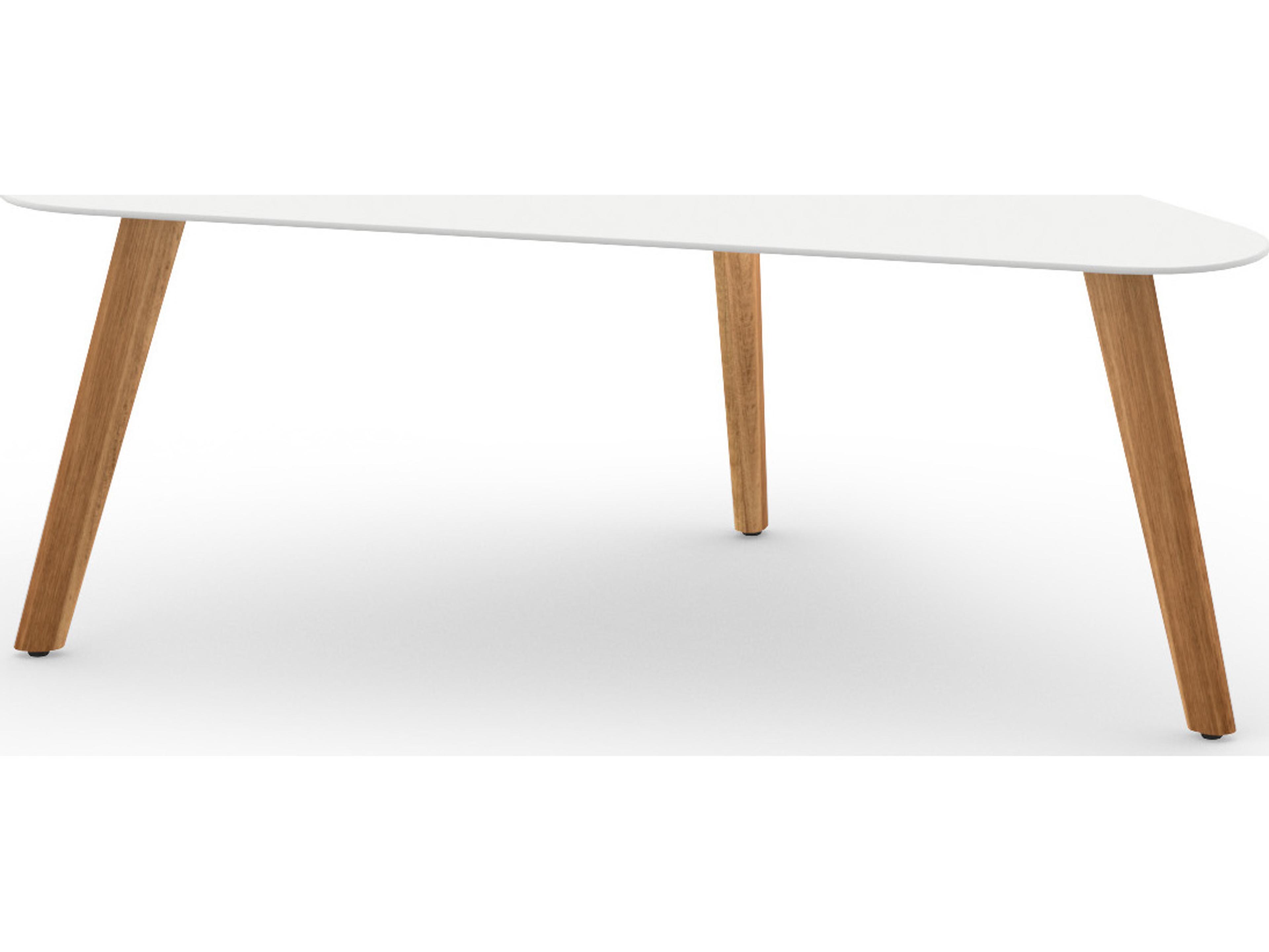 MamaGreen Kaat Teak Triangular Large Patio Coffee Table