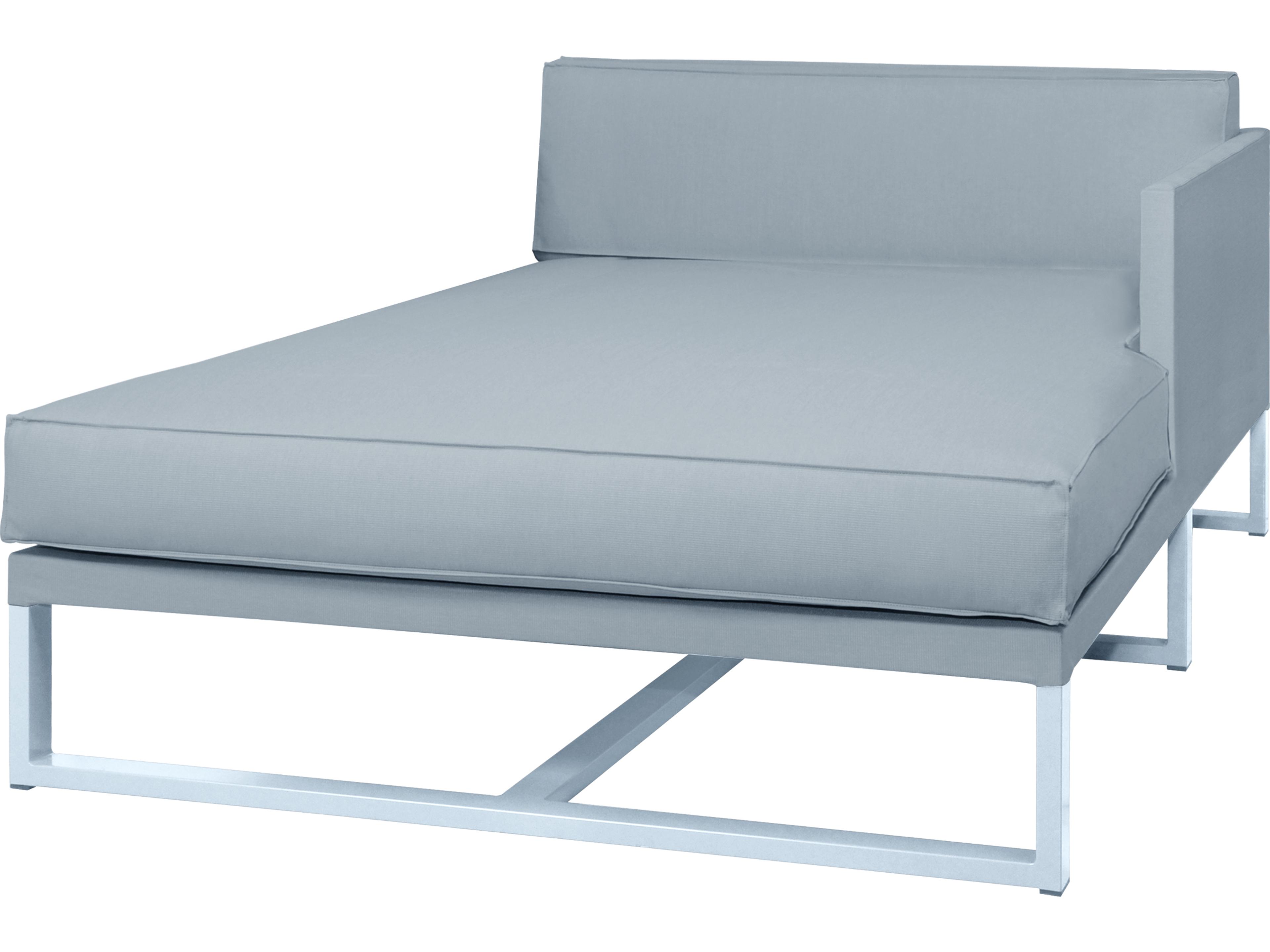 MamaGreen Mono Aluminum Cushion Left Arm Patio Chaise Lounge