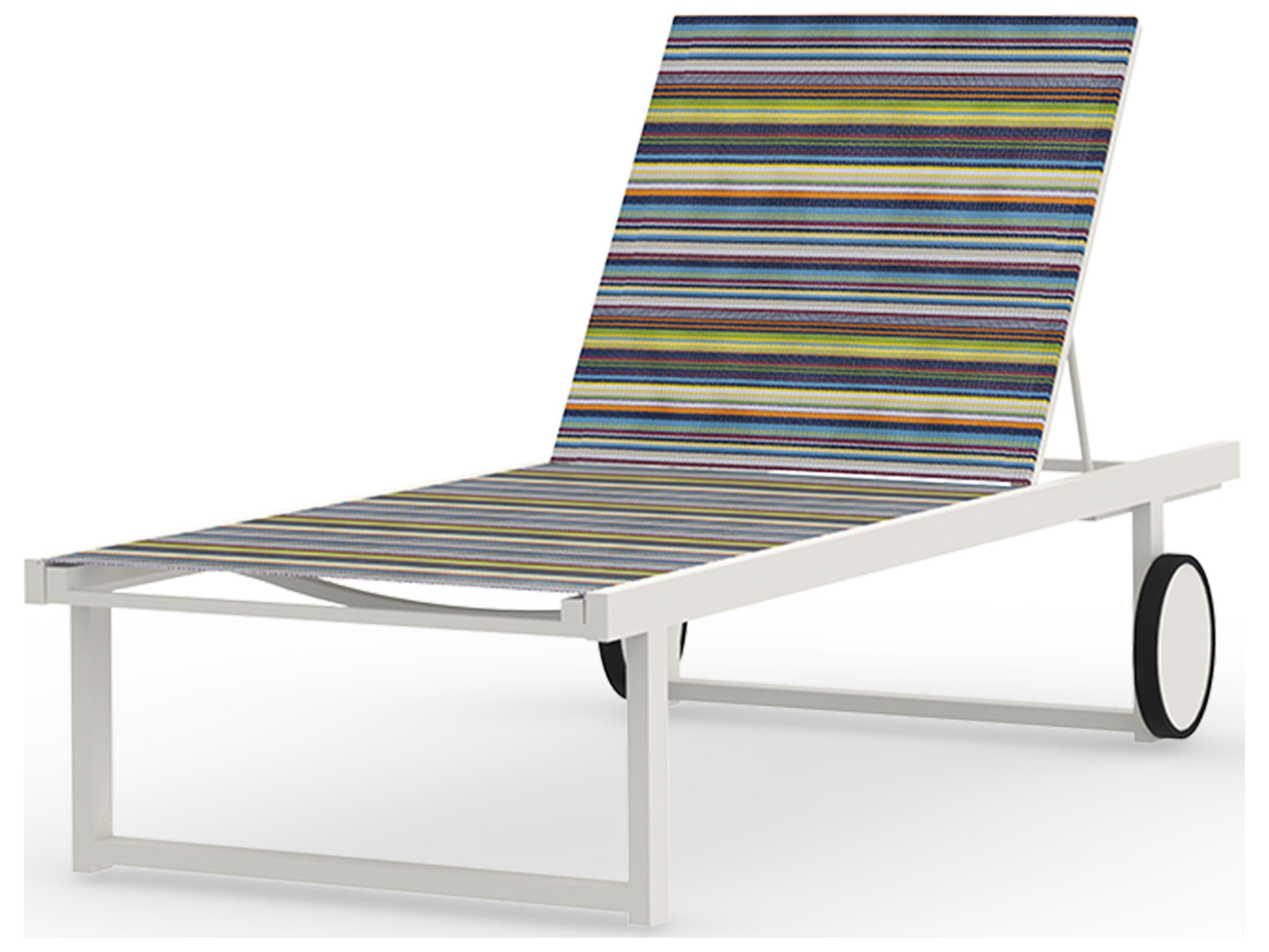 MamaGreen Stripe Aluminum Sling Outdoor Patio Chaise Lounge