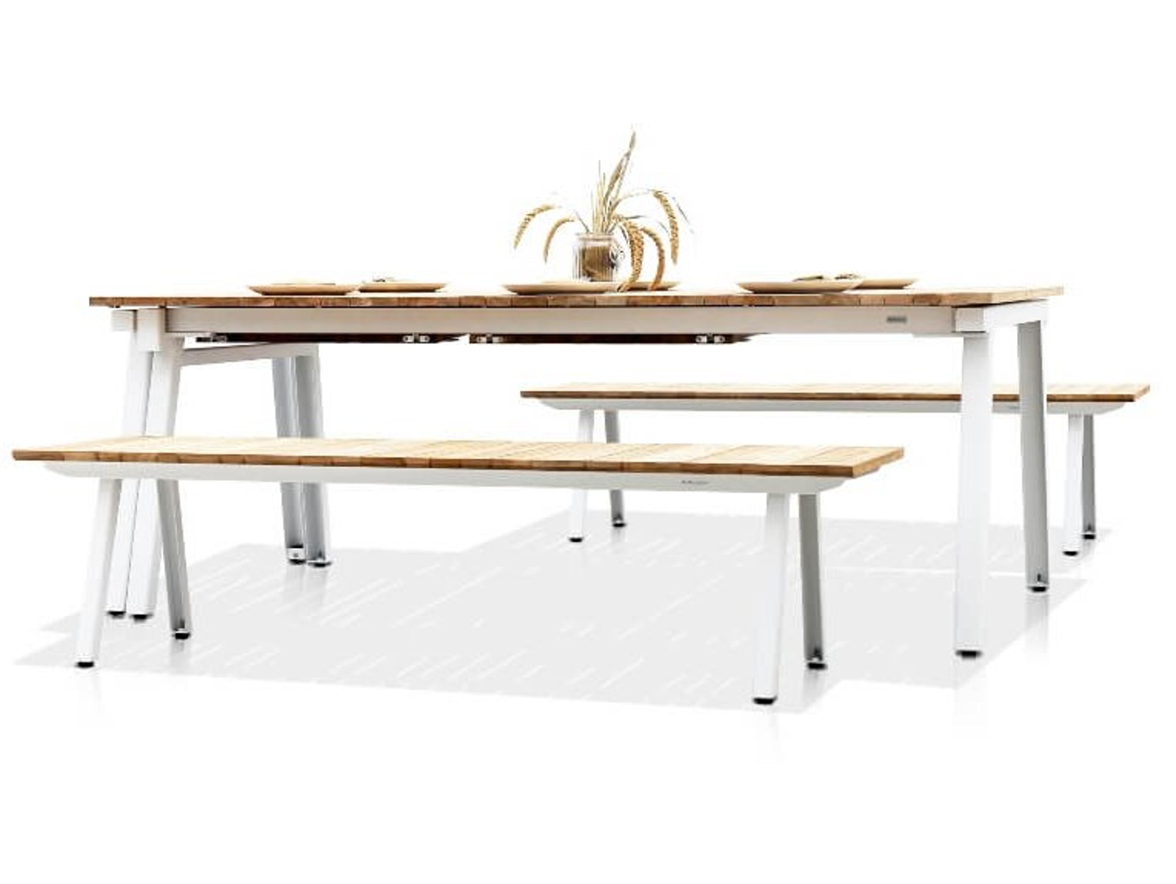 MamaGreen Maxximus Steel Teak Patio Dining Set