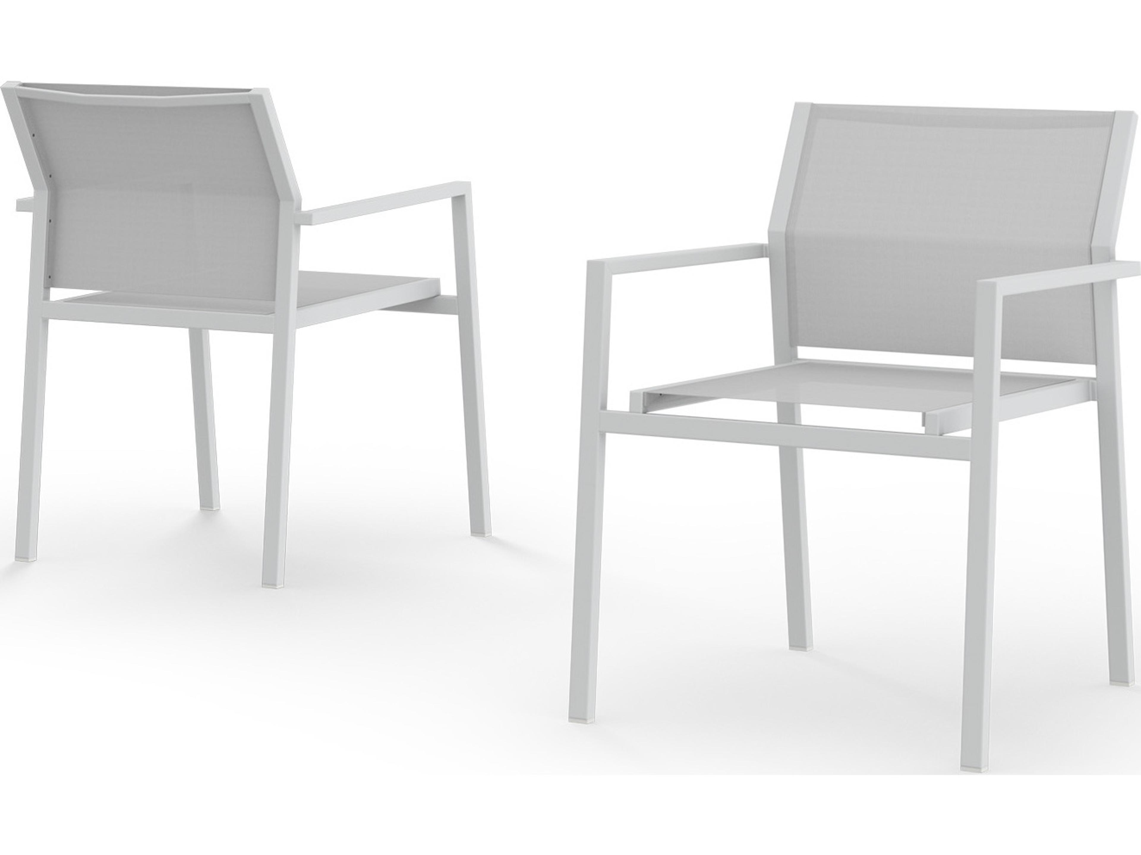 MamaGreen Allux Aluminum Sling Stackable Patio Dining Arm Chair