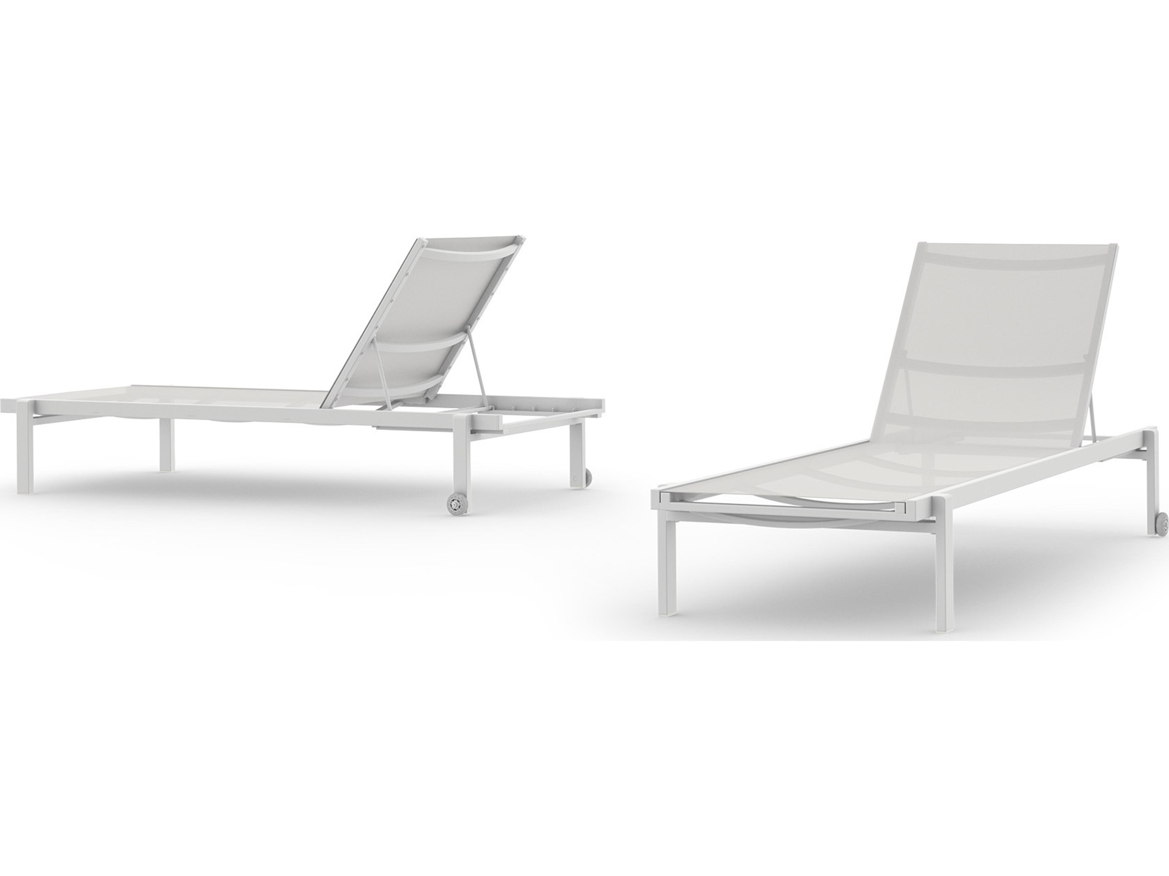MamaGreen Allux Aluminum Sling Stackable Outdoor Chaise Lounge