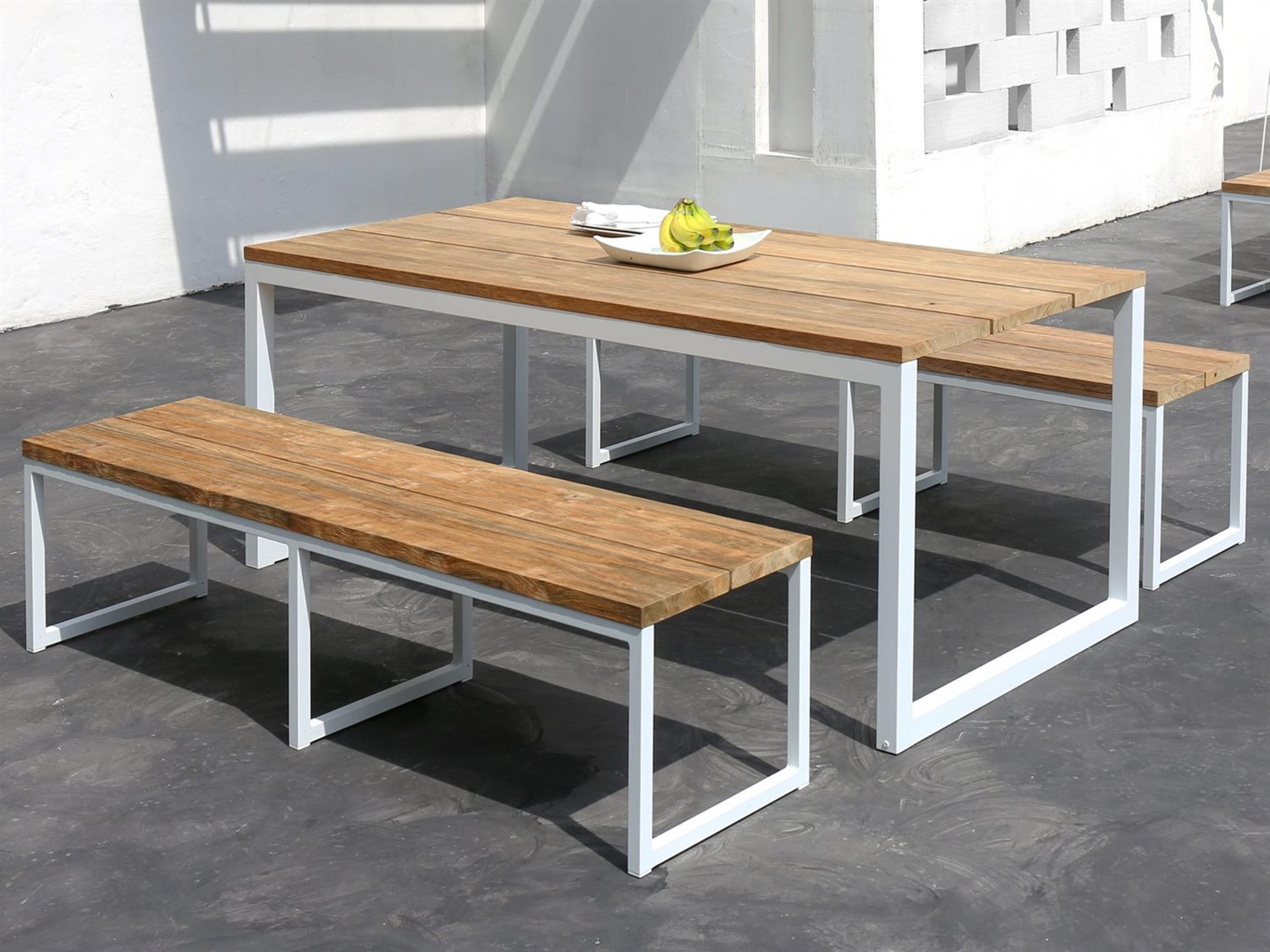 MamaGreen Oko Steel Teak Patio Dining Set