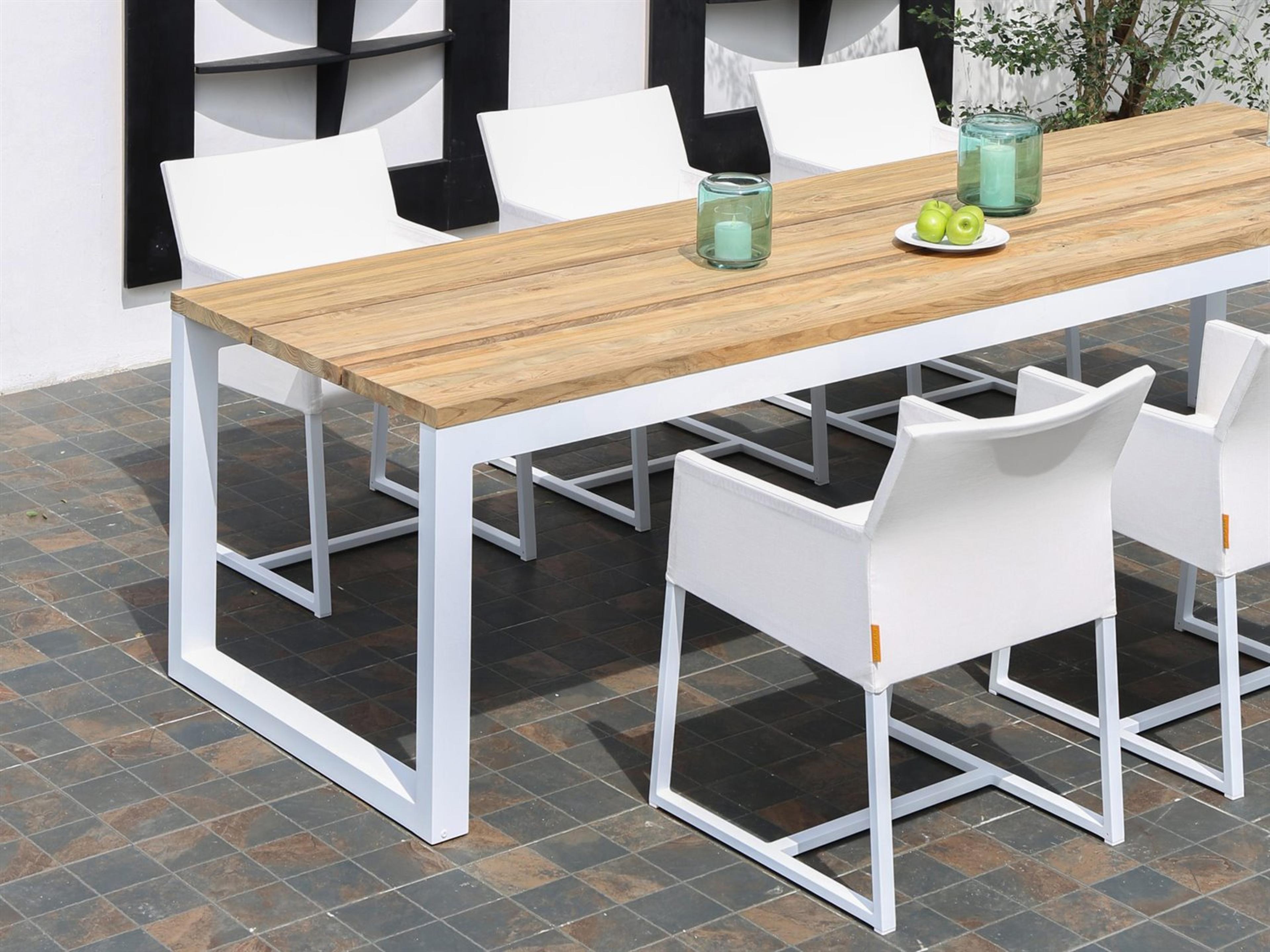 MamaGreen Oko Steel Teak Outdoor Patio Dining Set