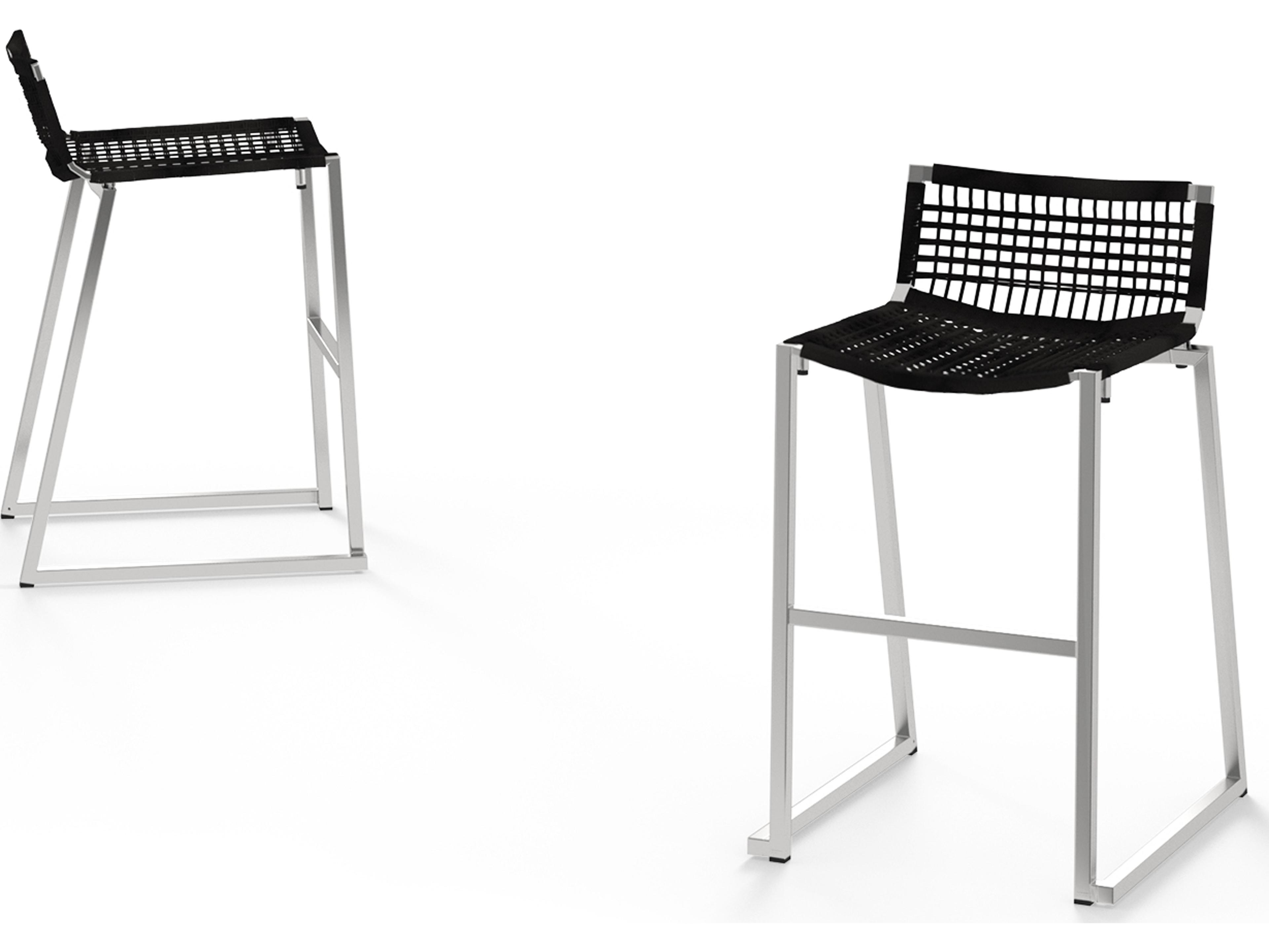 MamaGreen Olaf Stainless Steel Wicker Armless Patio Counter Chair