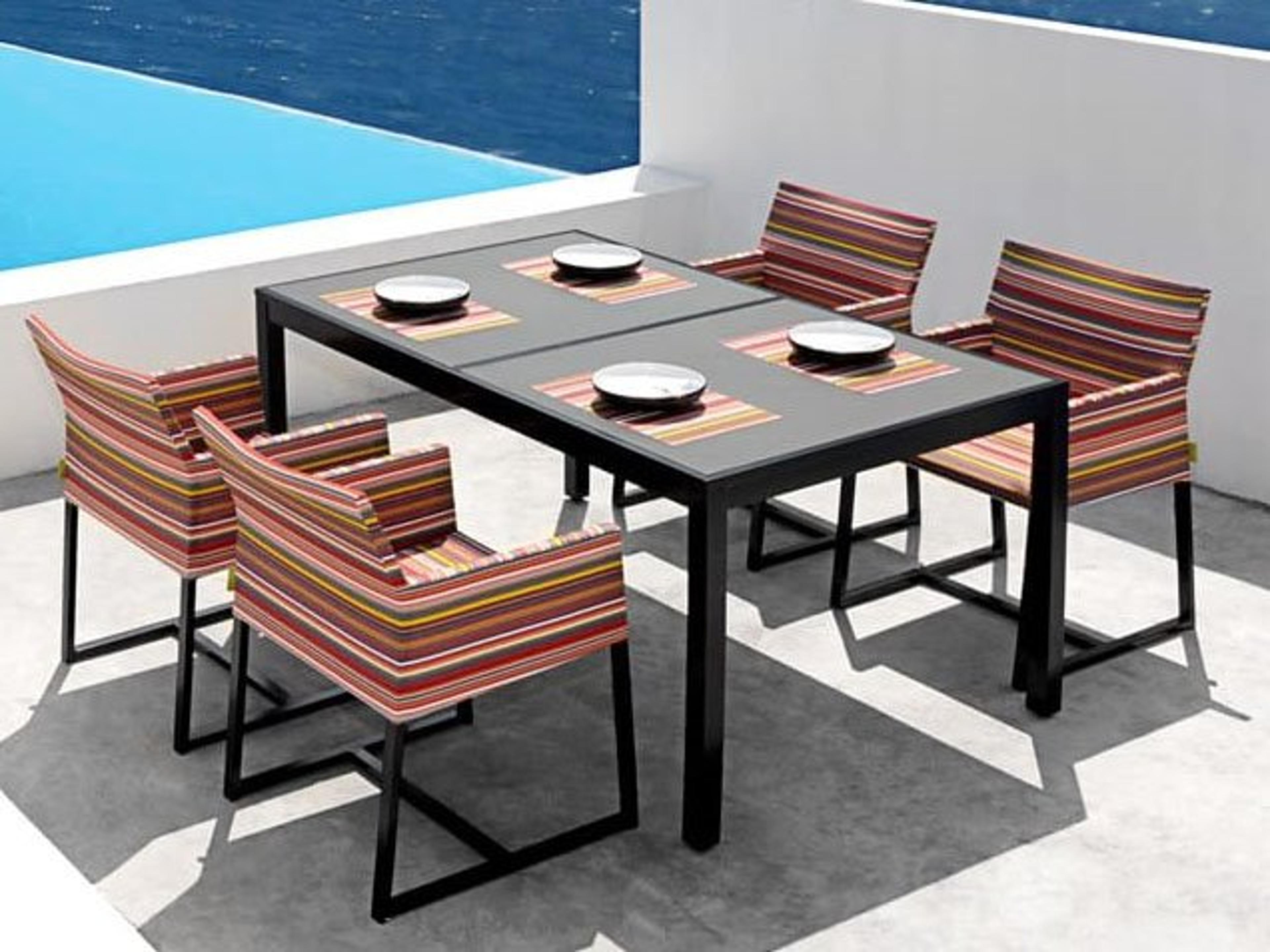MamaGreen Stripe Aluminum Sling Outdoor Dining Set