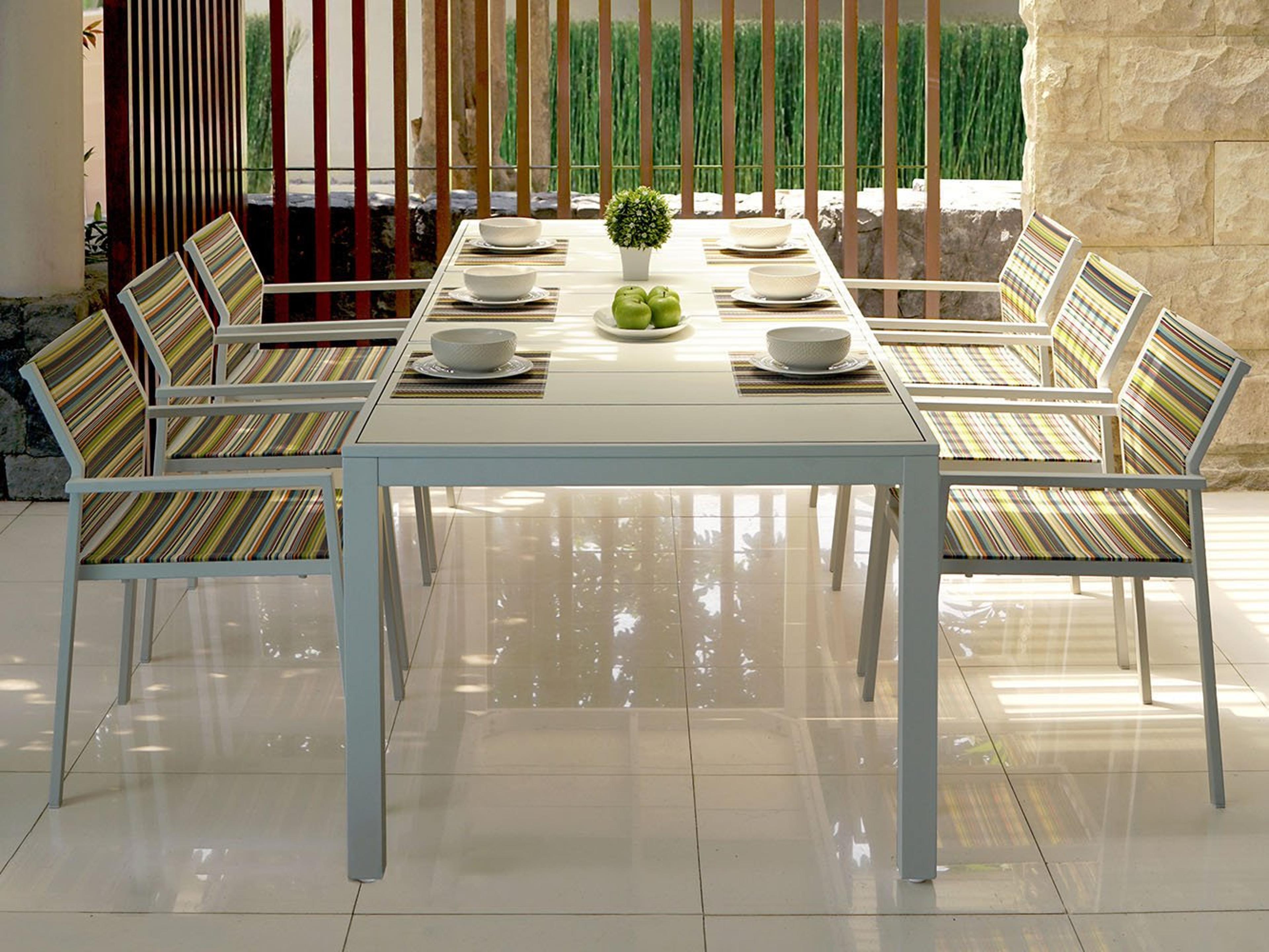 MamaGreen Stripe Aluminum Sling Patio Dining Set