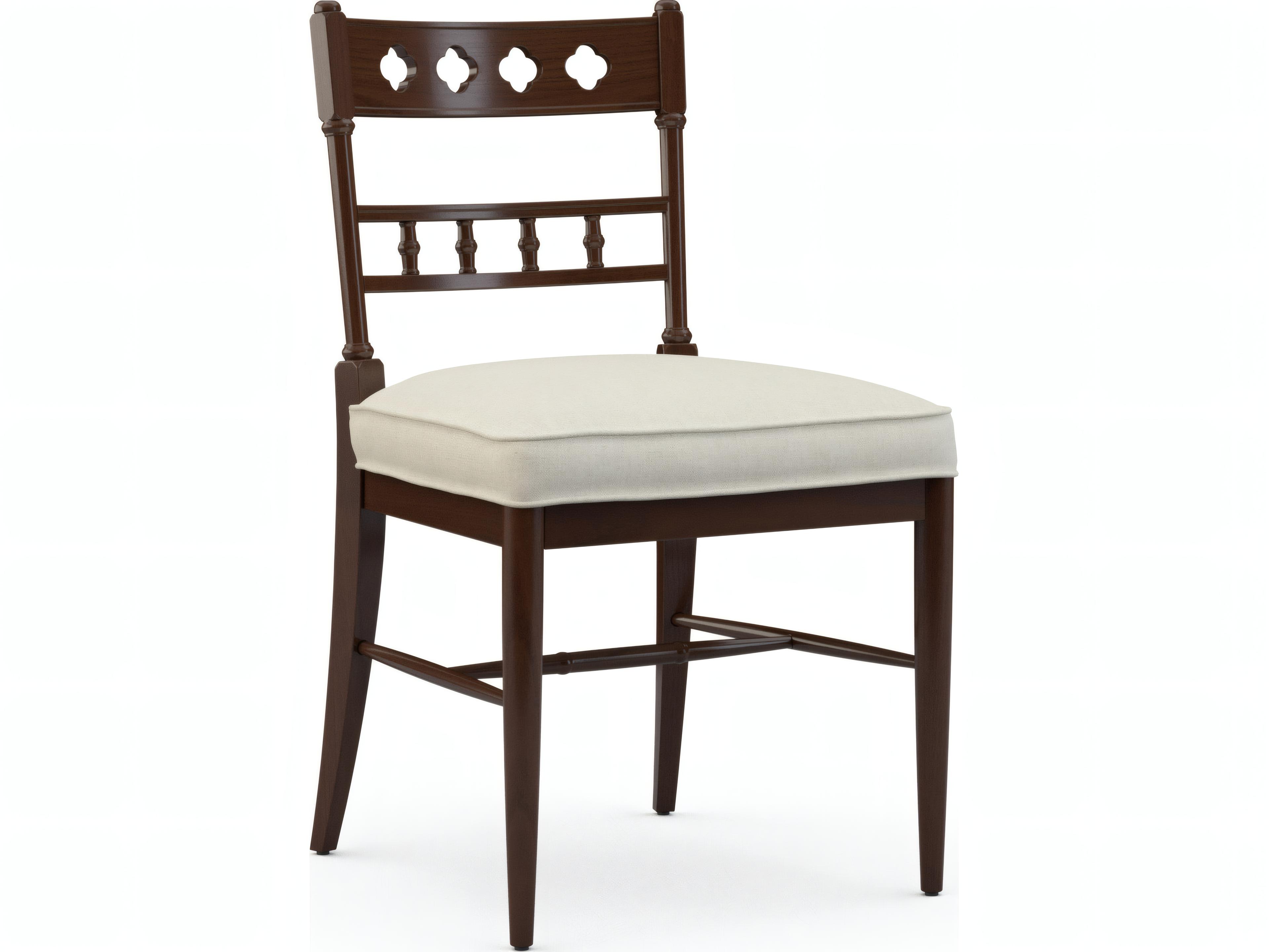 Mr. & Mrs. Howard Tilly Hardwood Brown Upholstered Armless Dining Chair