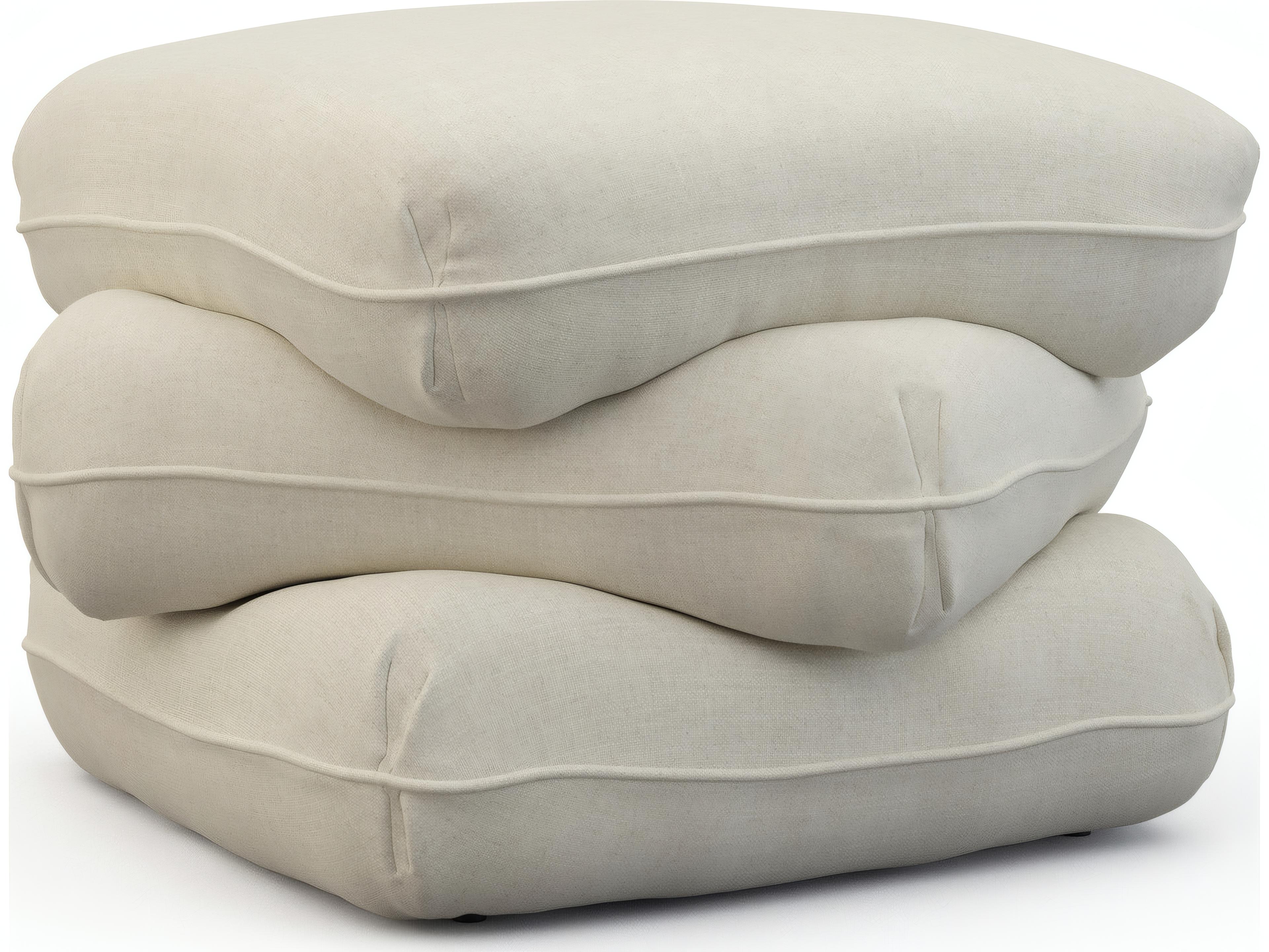 Mr. & Mrs. Howard Ashley Beige Upholstered Ottoman