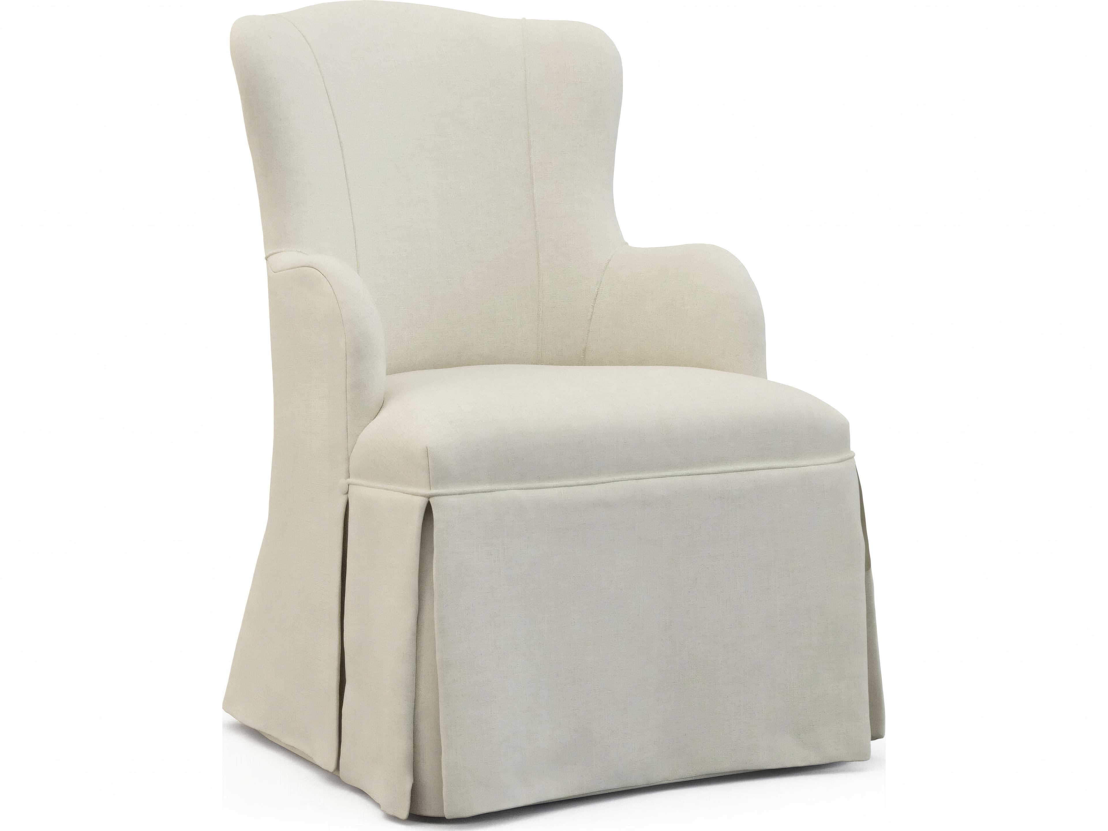 Mr. & Mrs. Howard Vera Hardwood Beige Upholstered Arm Dining Chair