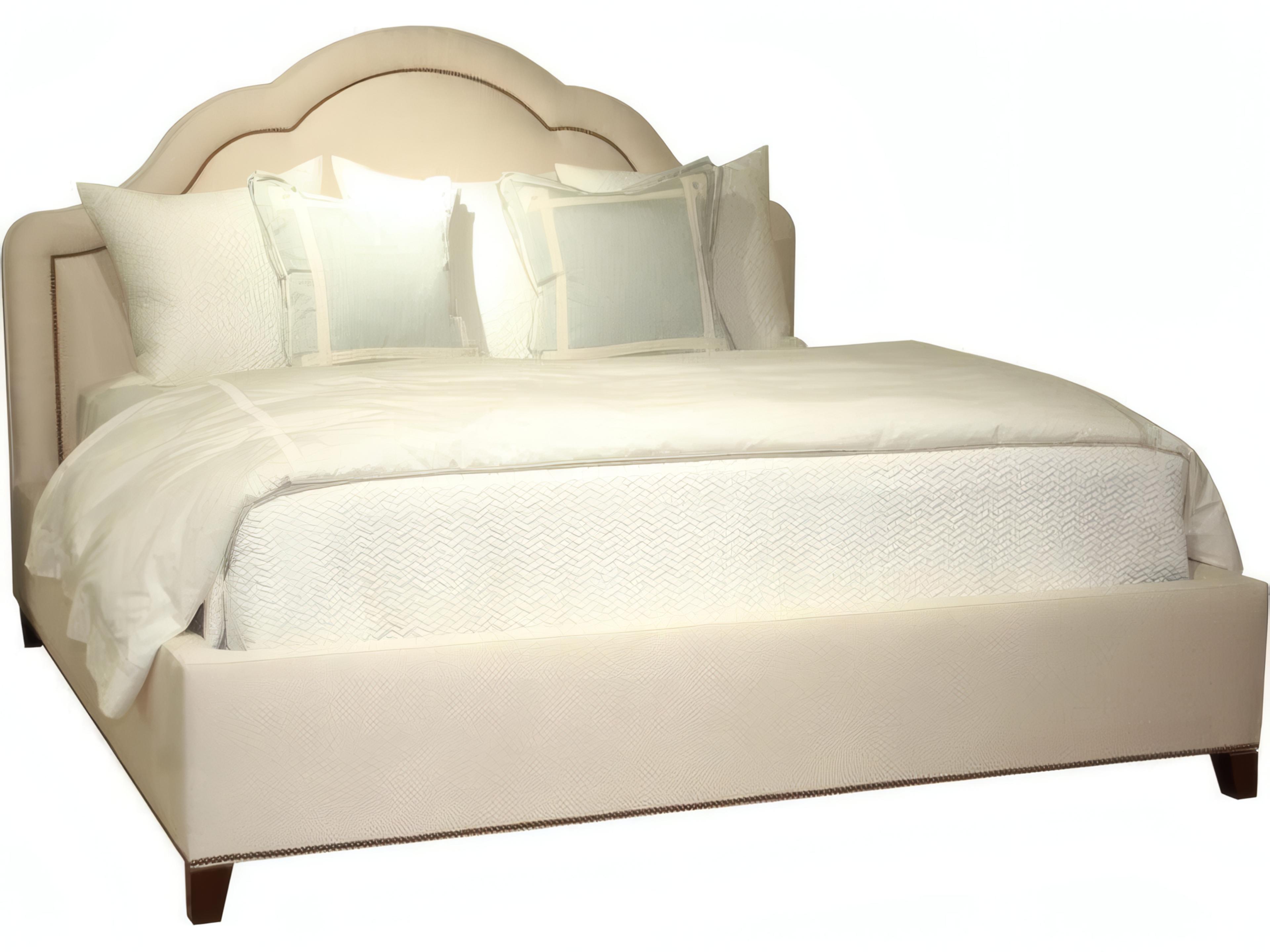 Mr. & Mrs. Howard Tigley Brown Hardwood Upholstered King Panel Bed