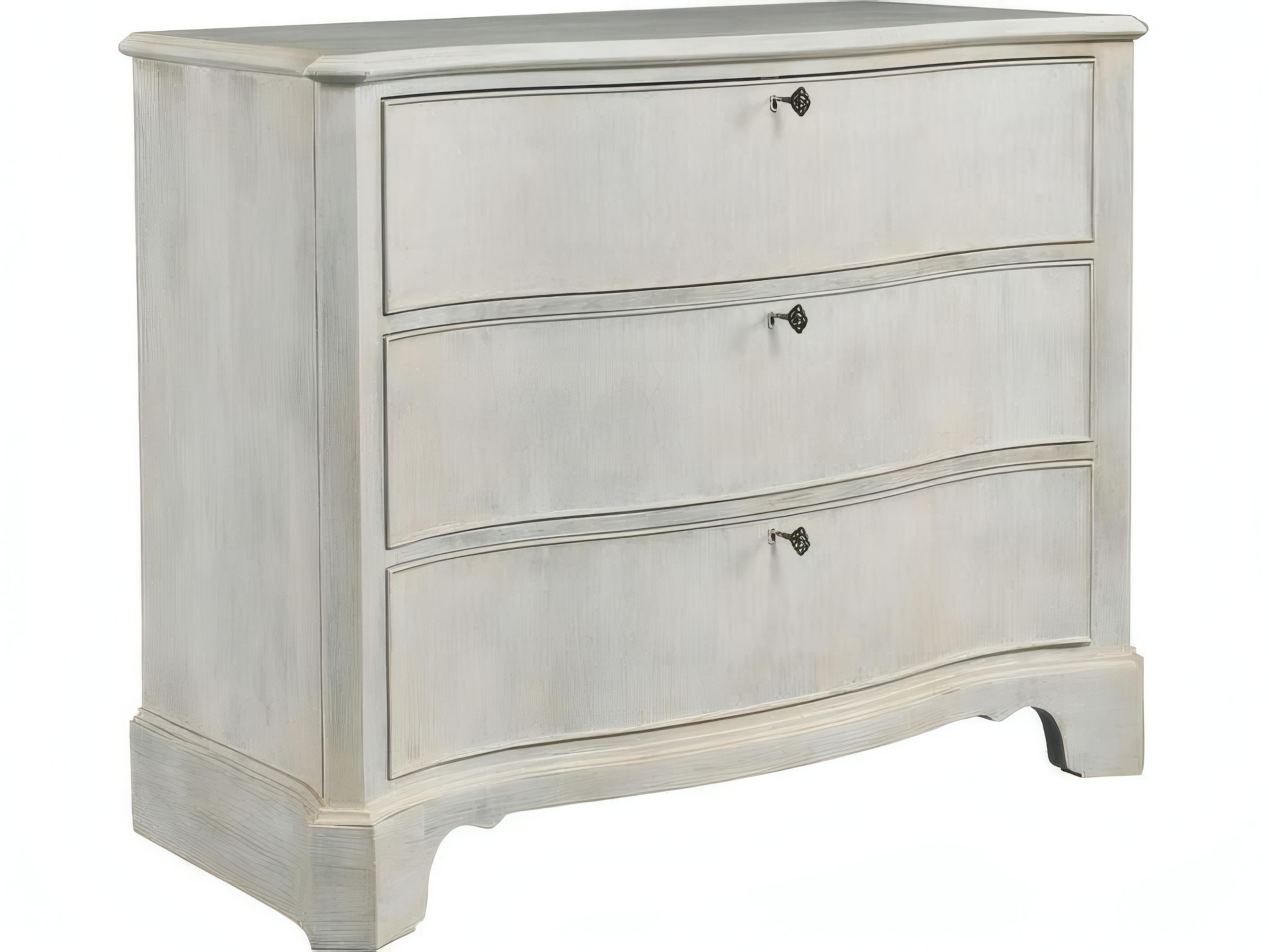 Mr. & Mrs. Howard Little White Mahogany Wood Accent Chest