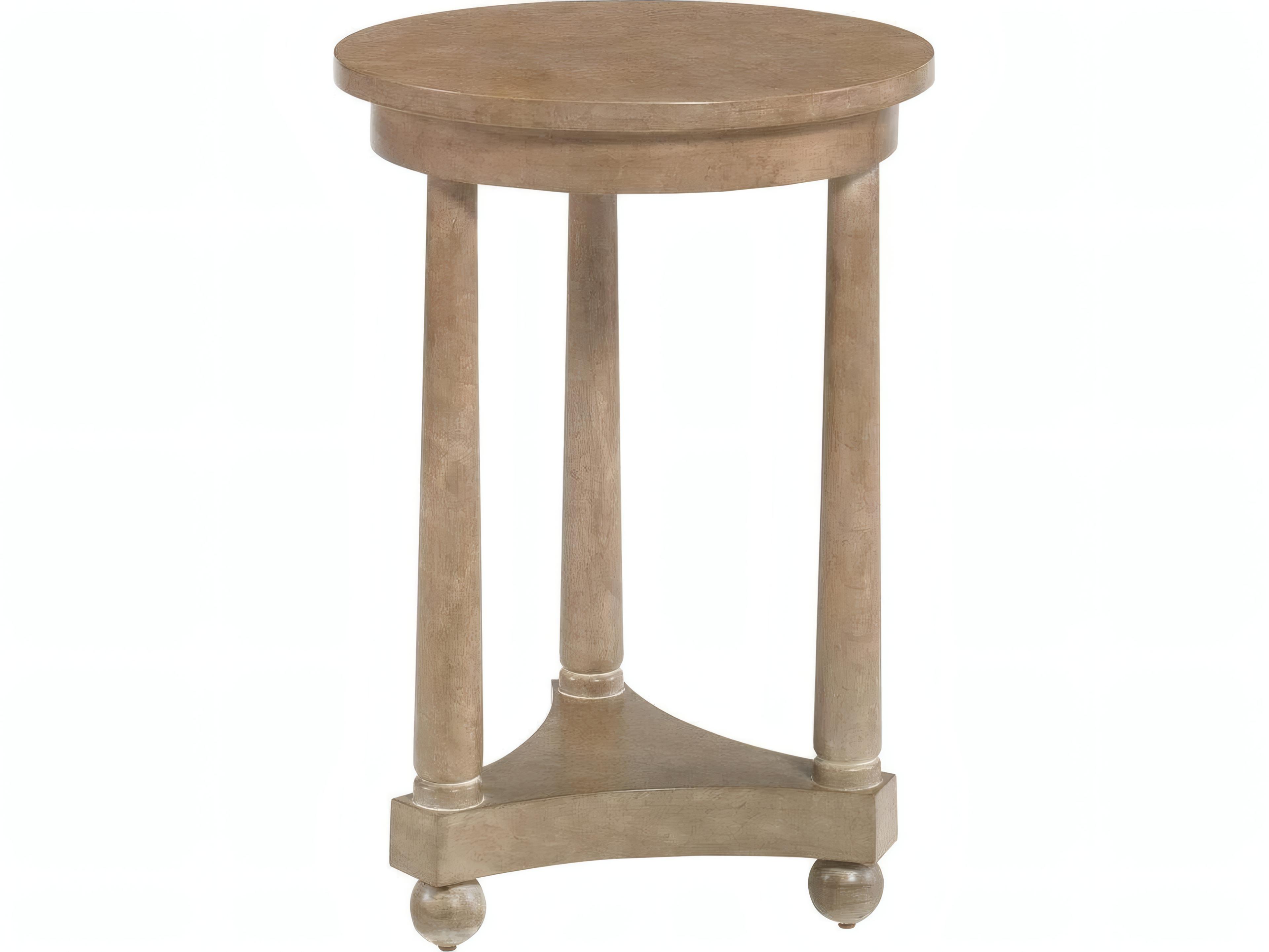 Mr. & Mrs. Howard Honore Round Wood End Table