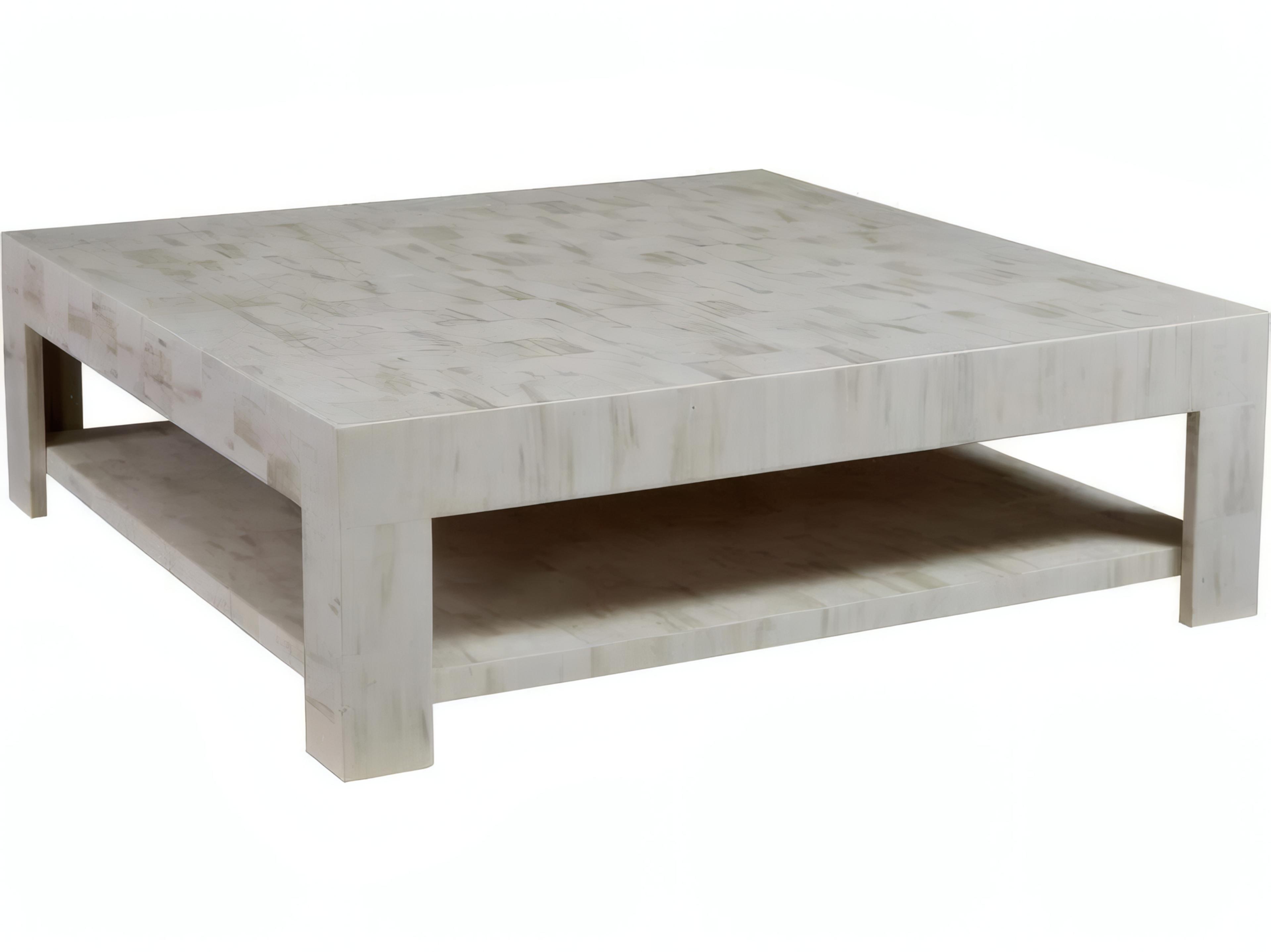 Mr. & Mrs. Howard Matterhorn Square Wood Bone Coffee Table
