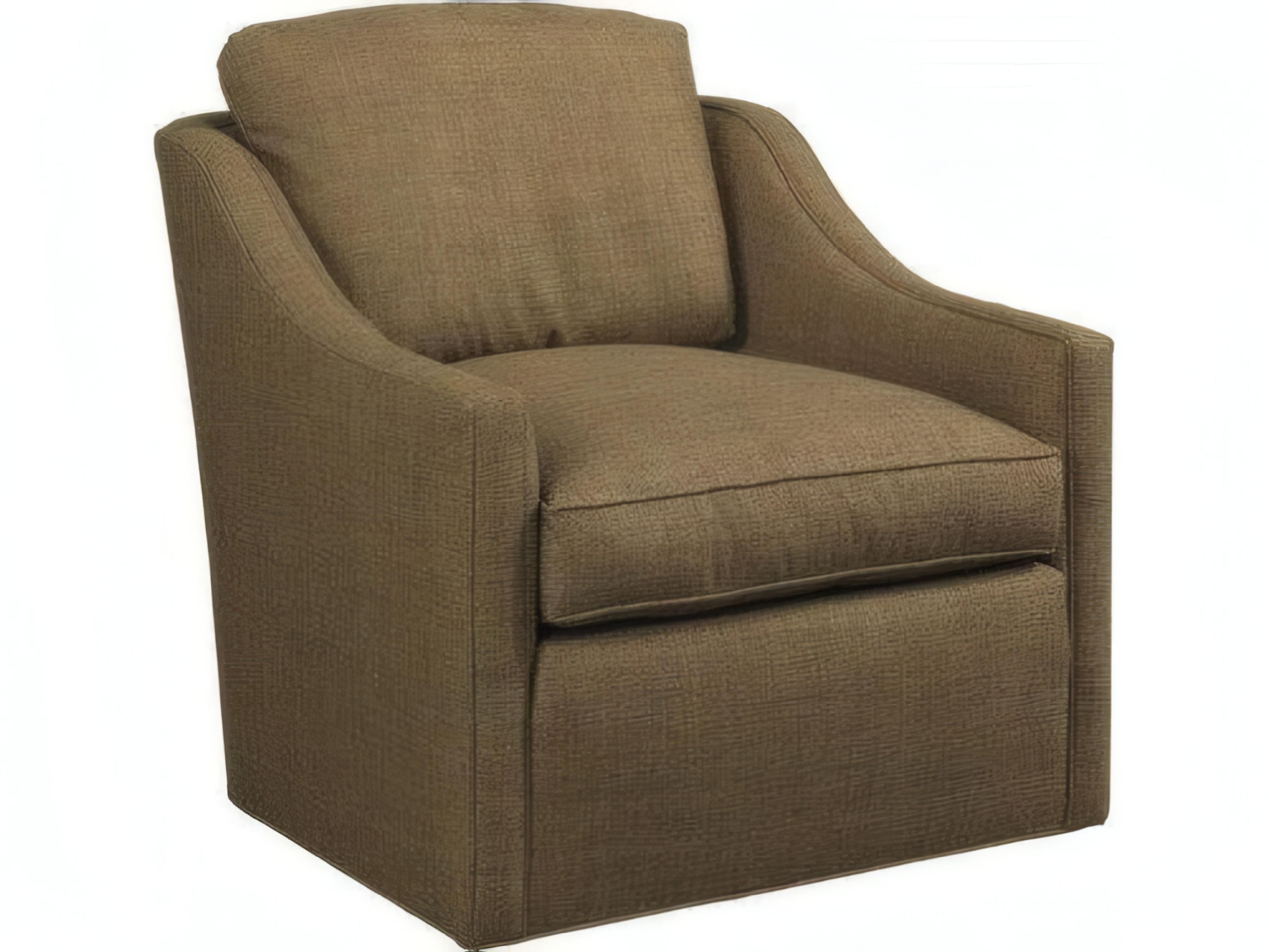 Mr. & Mrs. Howard Ovolo Swivel Brown Accent Chair