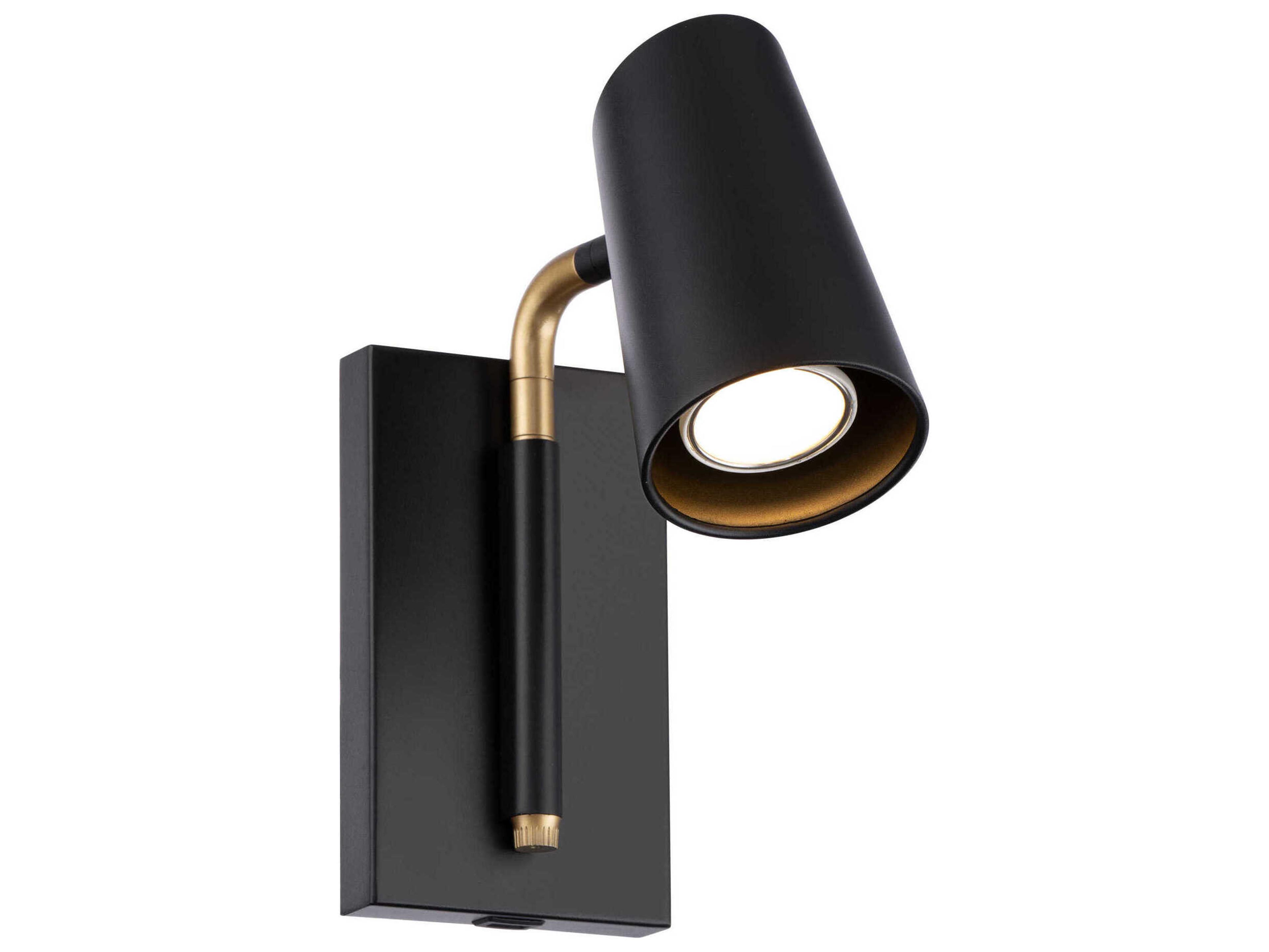 Modern Forms Stylus 1-Light Black Gold LED Wall Sconce