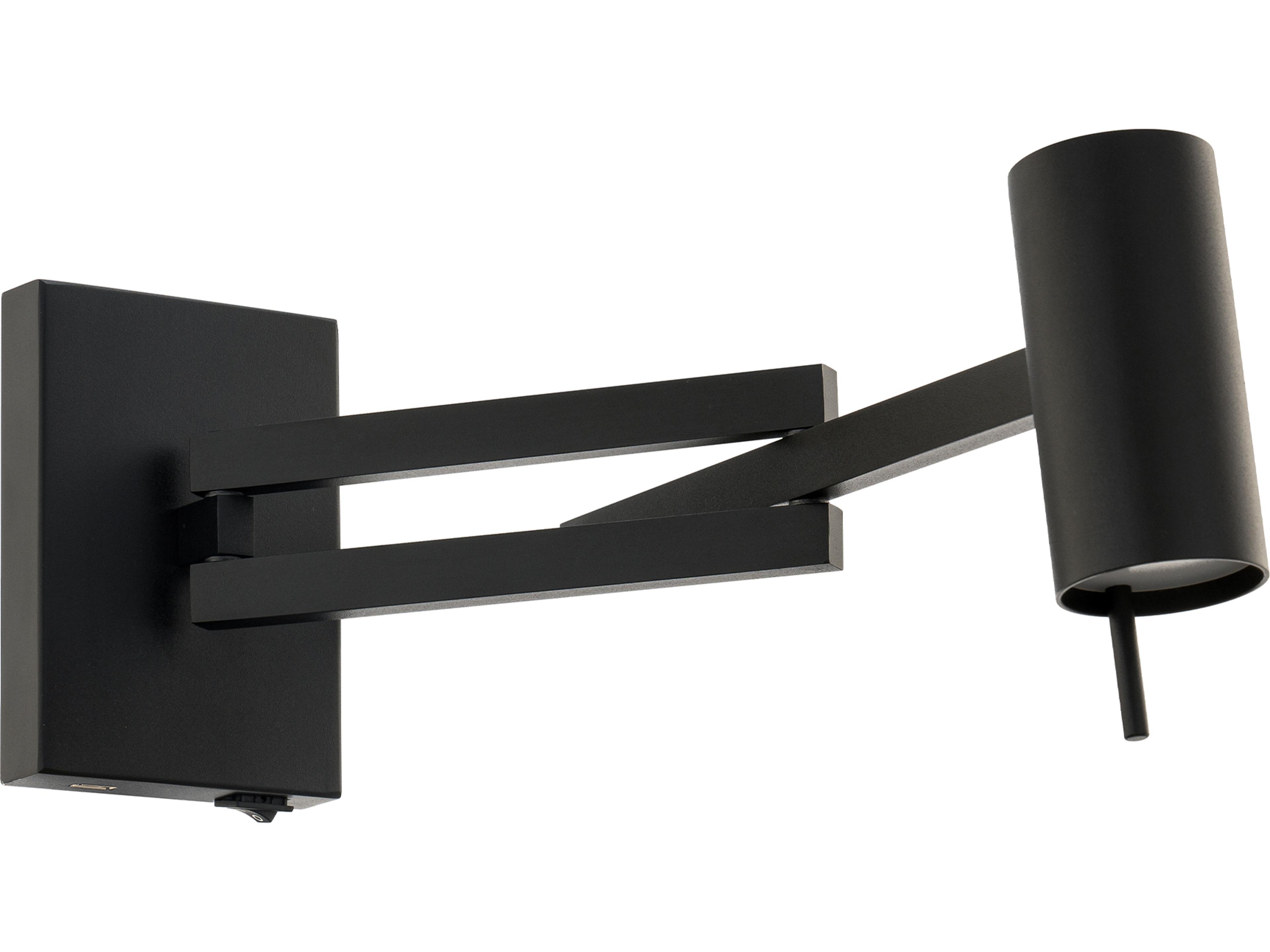 Modern Forms Gavel 1-Light Black Swing Wall Sconce
