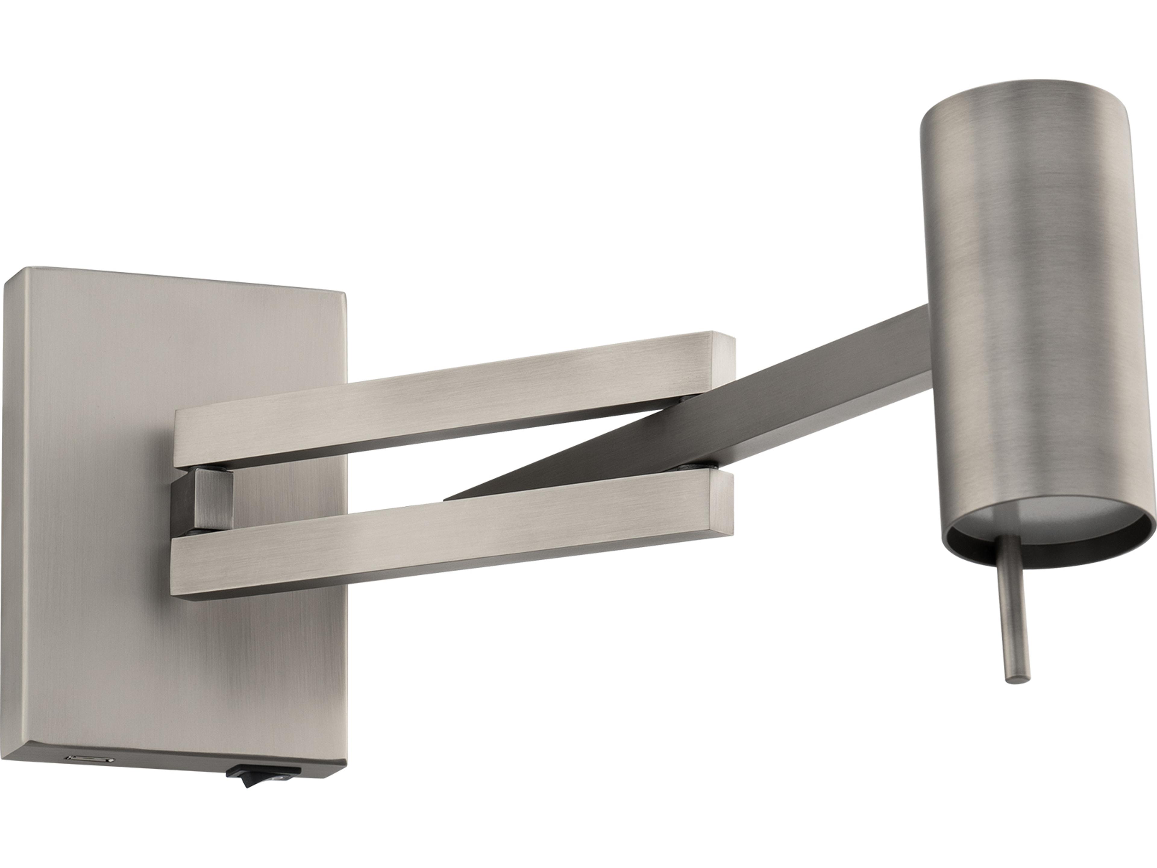 Modern Forms Gavel 1-Light Brushed Nickel Swing Wall Sconce