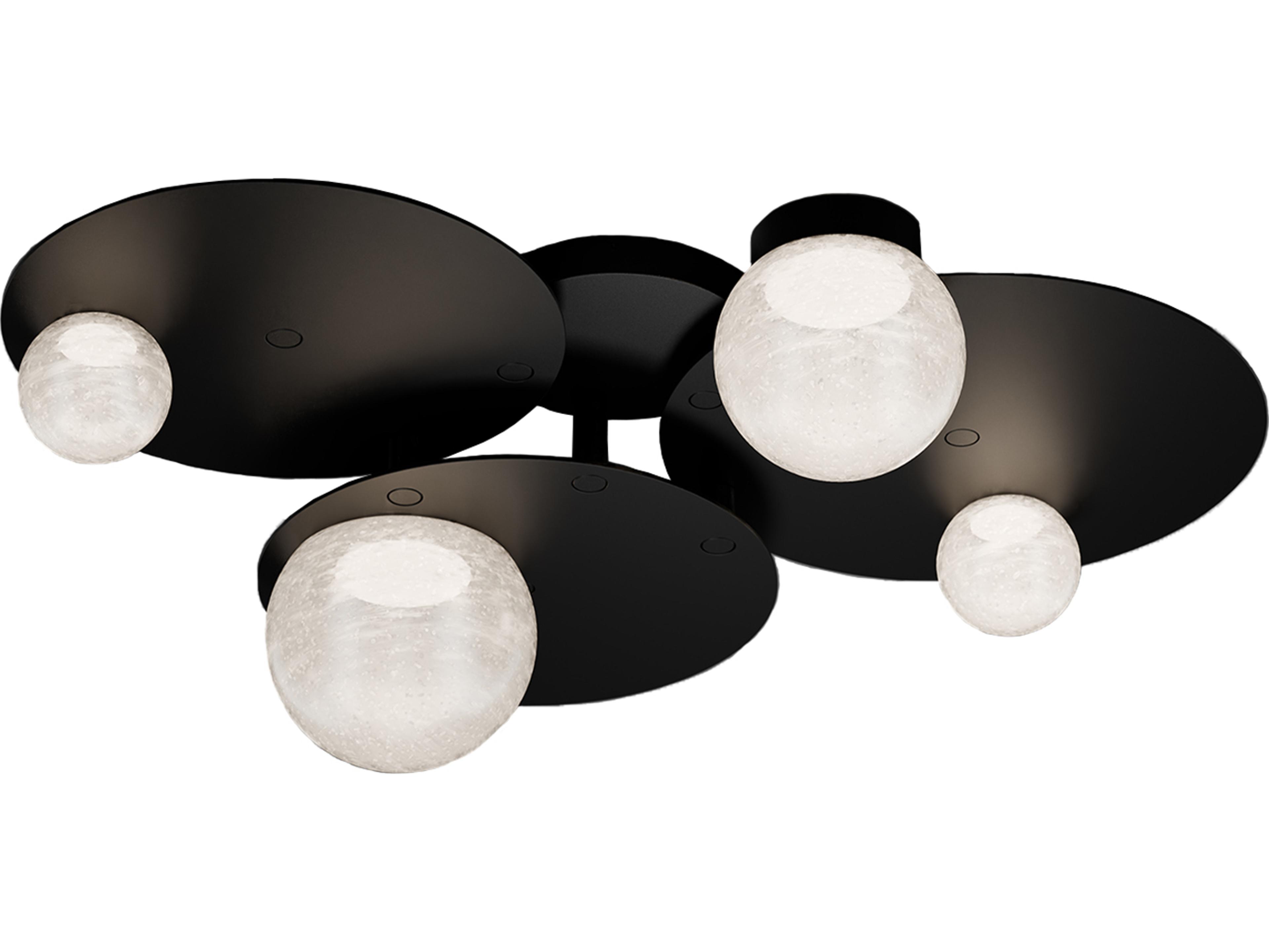 Modern Forms Out Of This World 4-Light Black Geometric Flush Mount