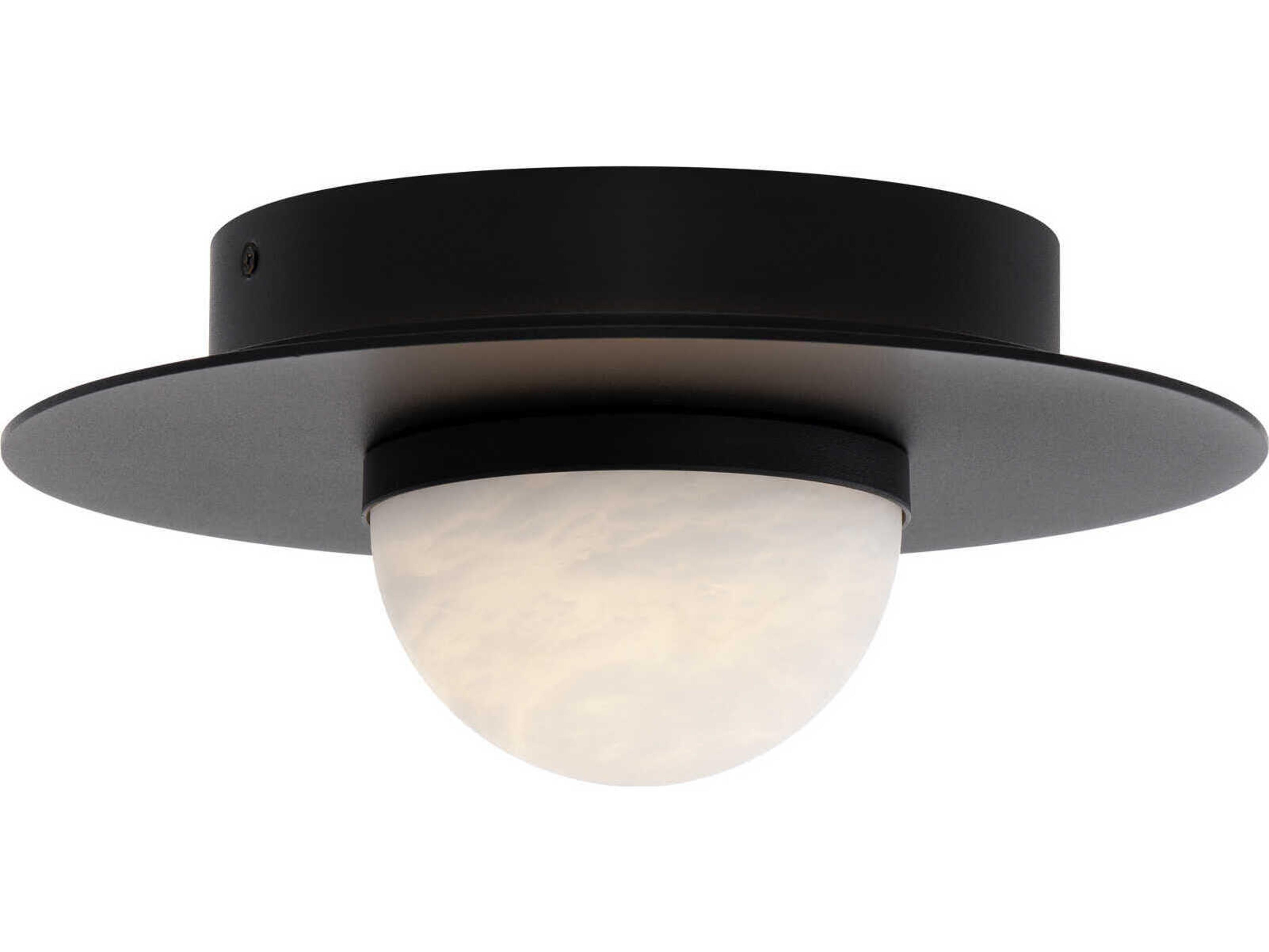 Modern Forms Landed 1-Light Black Globe Flush Mount