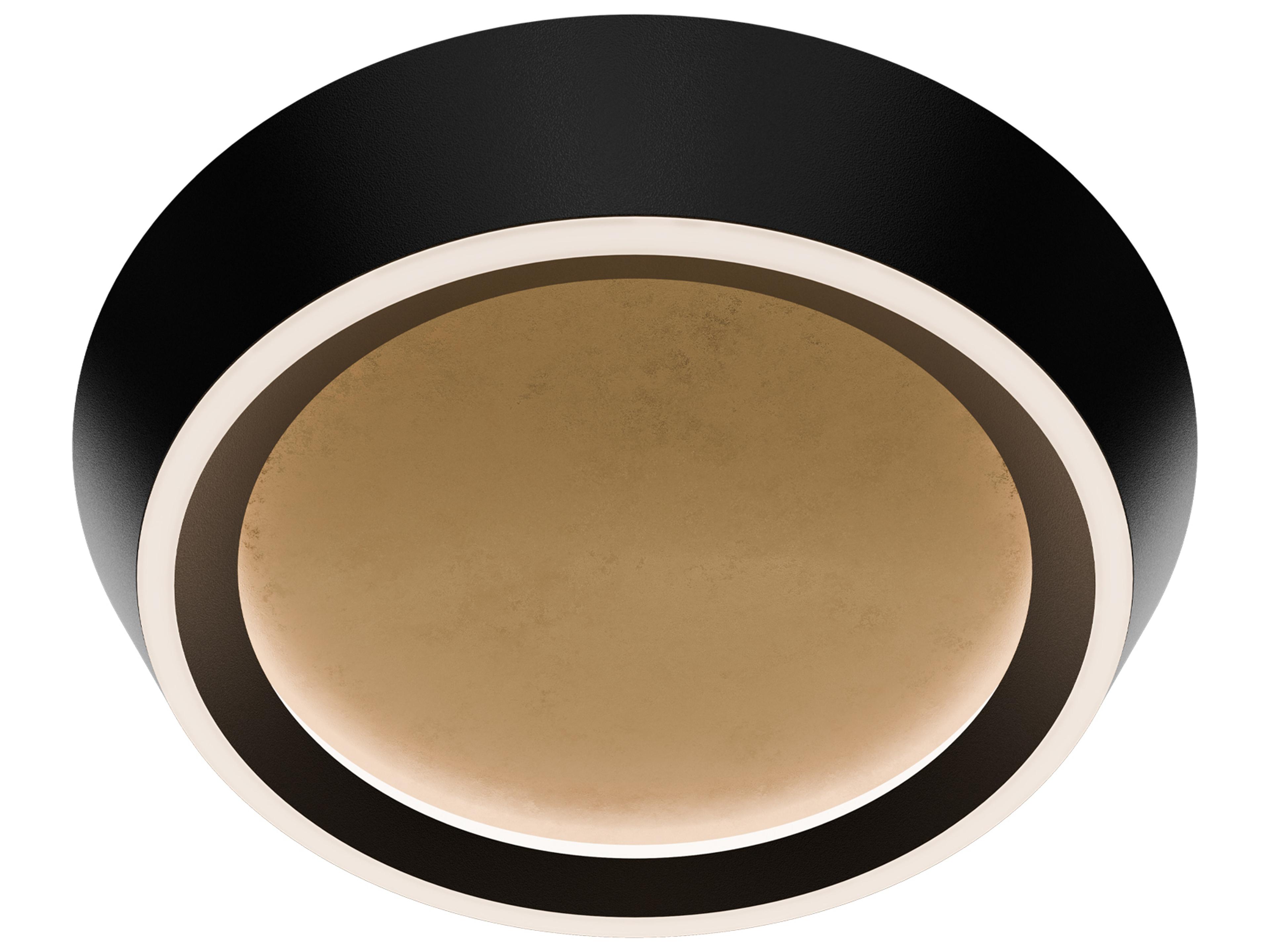 Modern Forms Tinzel 1-Light Black Gold Leaf Round Flush Mount