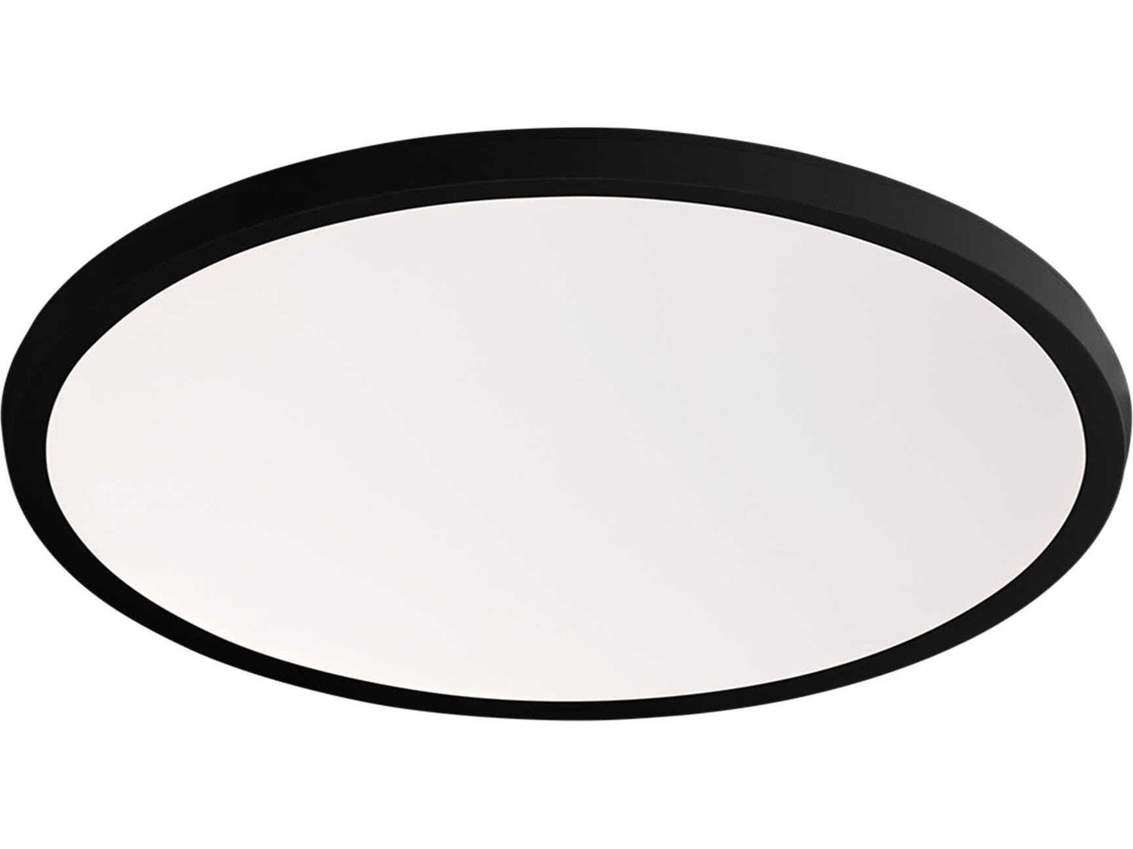 Modern Forms Argo 1-Light Black LED Round Flush Mount