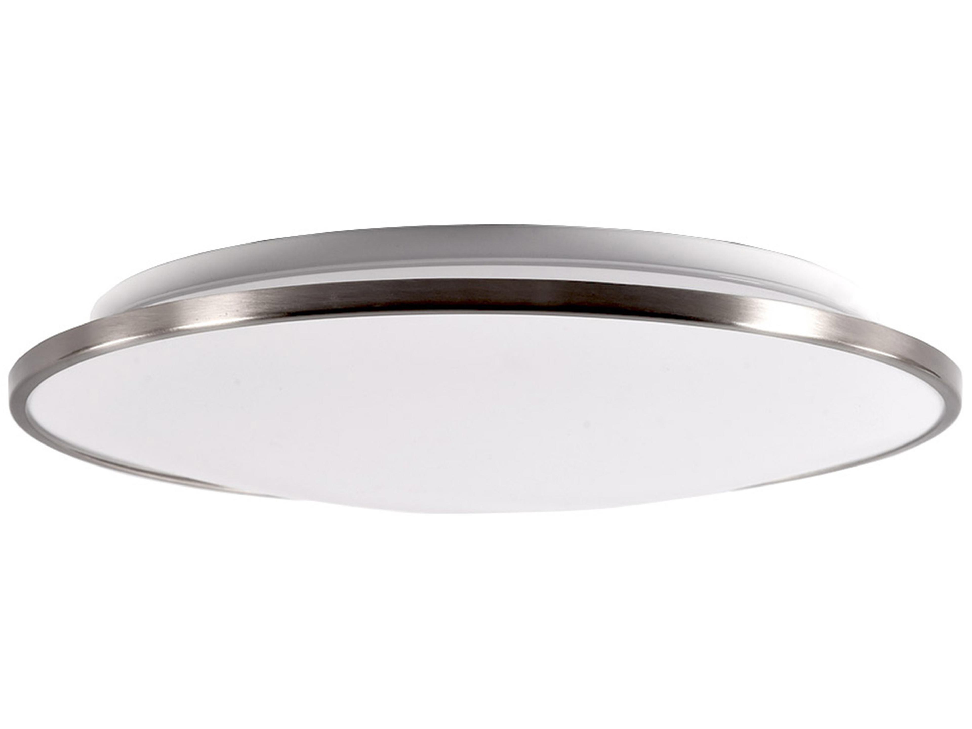 Modern Forms Puck 1-Light Brushed Nickel LED Round Flush Mount