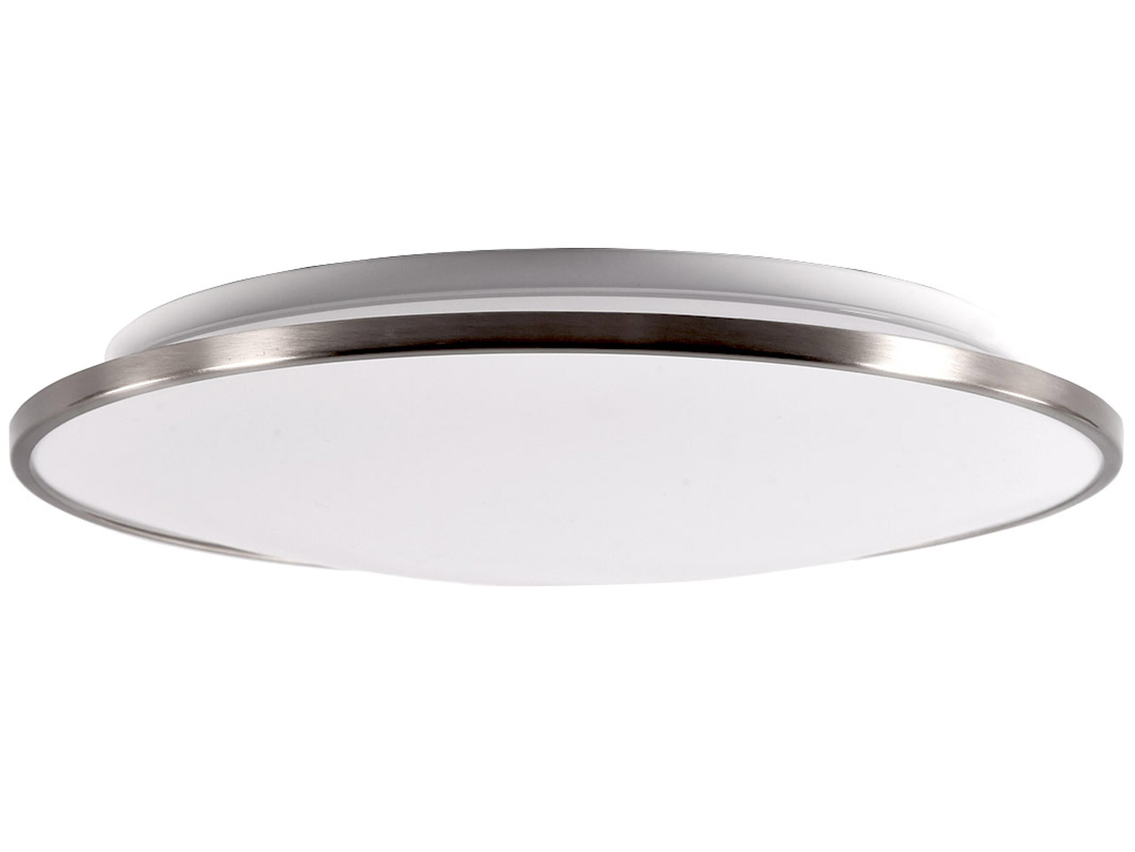 Modern Forms Puck 1-Light Brushed Nickel LED Round Flush Mount