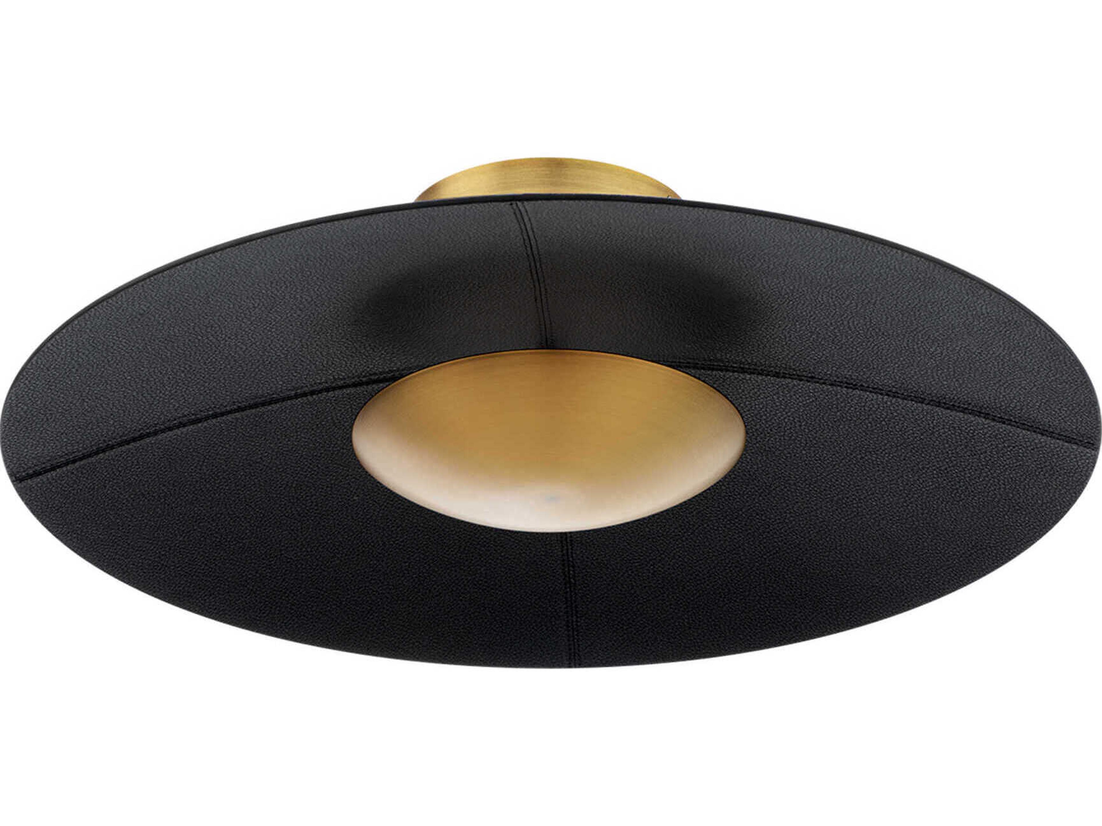 Modern Forms Brody 1-Light Black Aged Brass Bowl Flush Mount