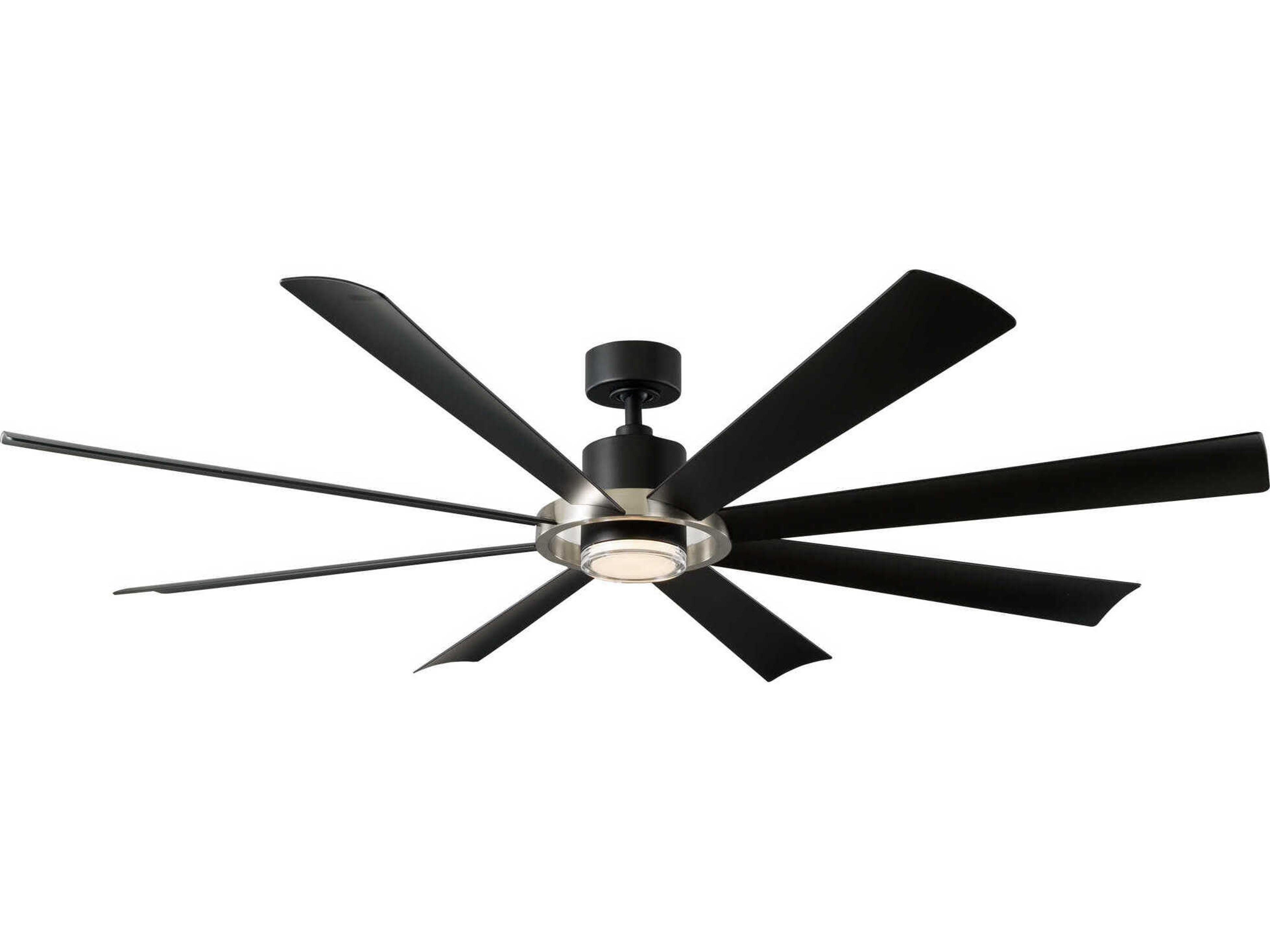 Modern Forms Aura Brushed Nickel / Matte Black 72" Ceiling Fan