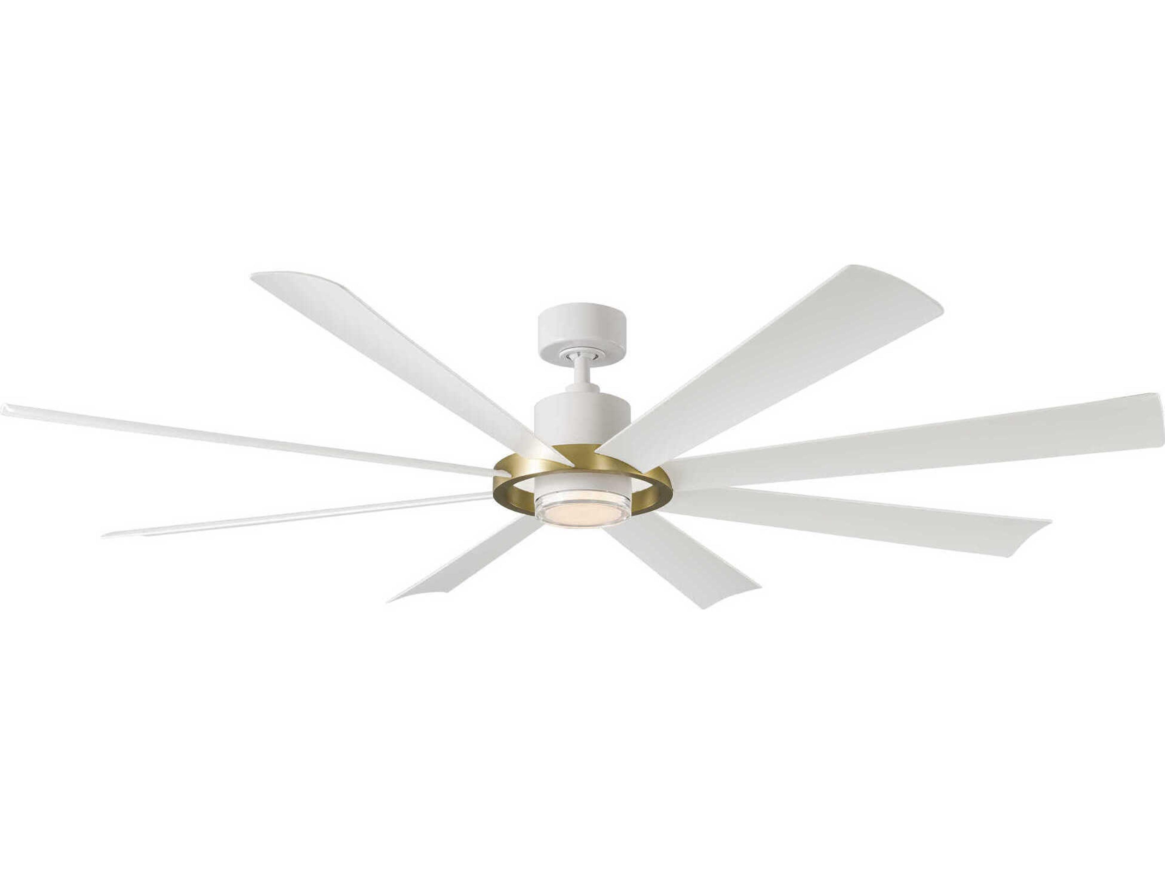 Modern Forms Aura Soft Brass / Matte White 72" Ceiling Fan