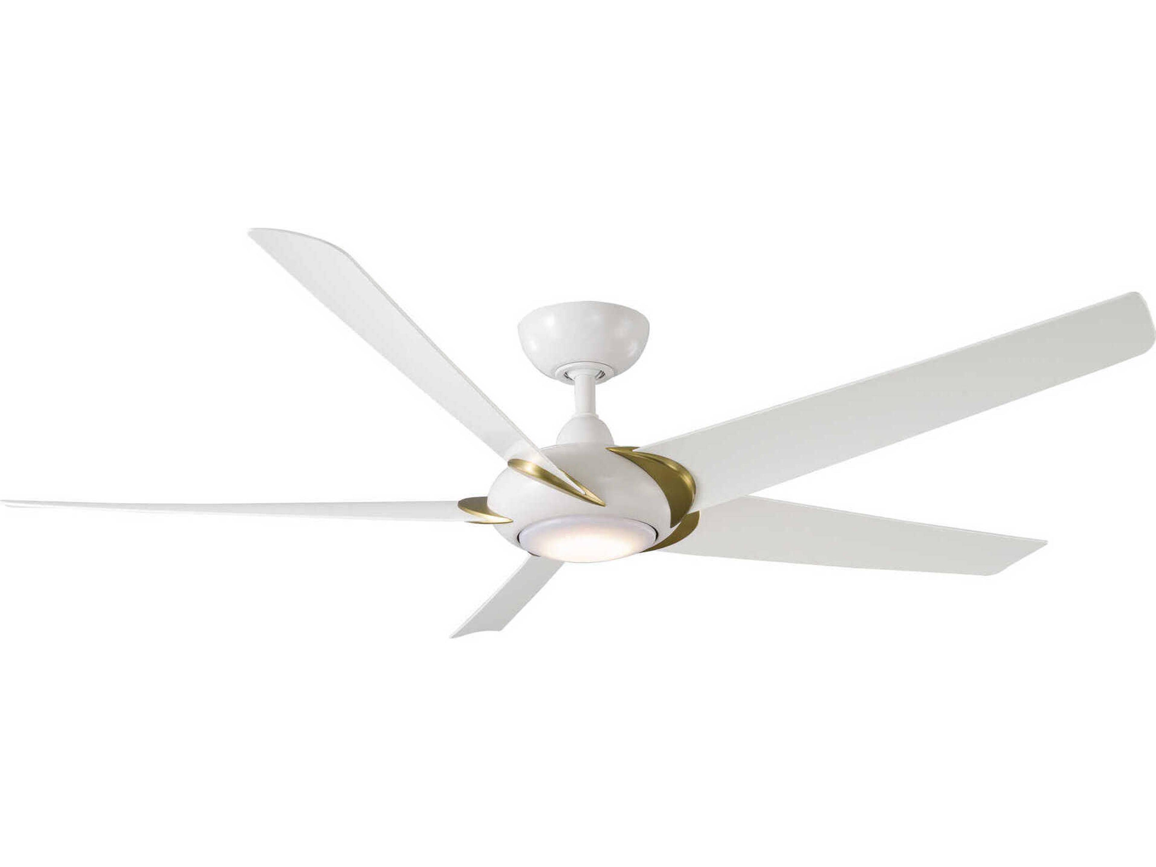 Modern Forms Lucid Soft Brass / Matte White 62" Ceiling Fan