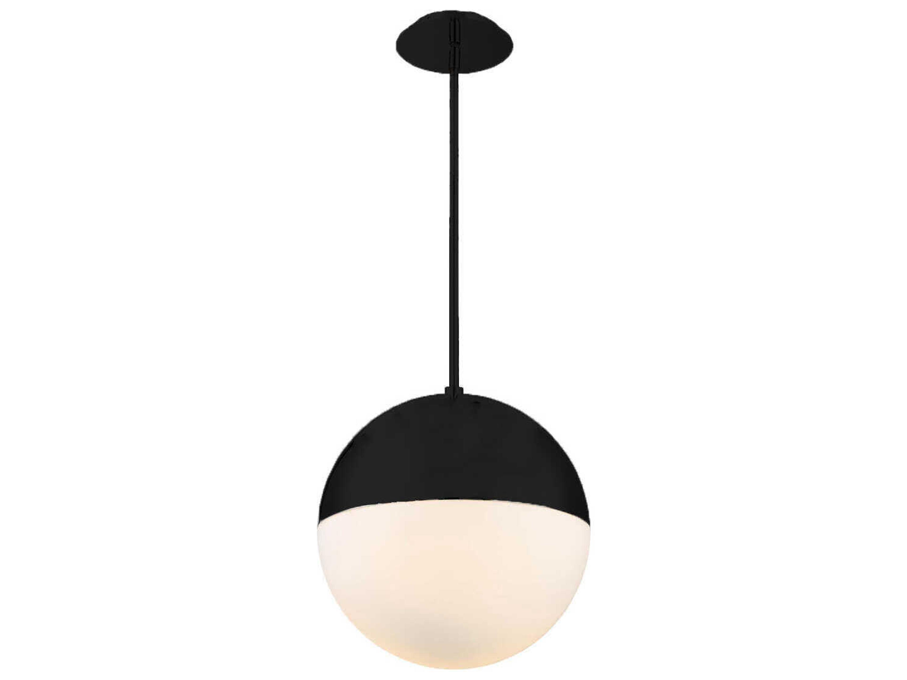 Modern Forms Punk 1-Light Black Glass LED Globe Pendant