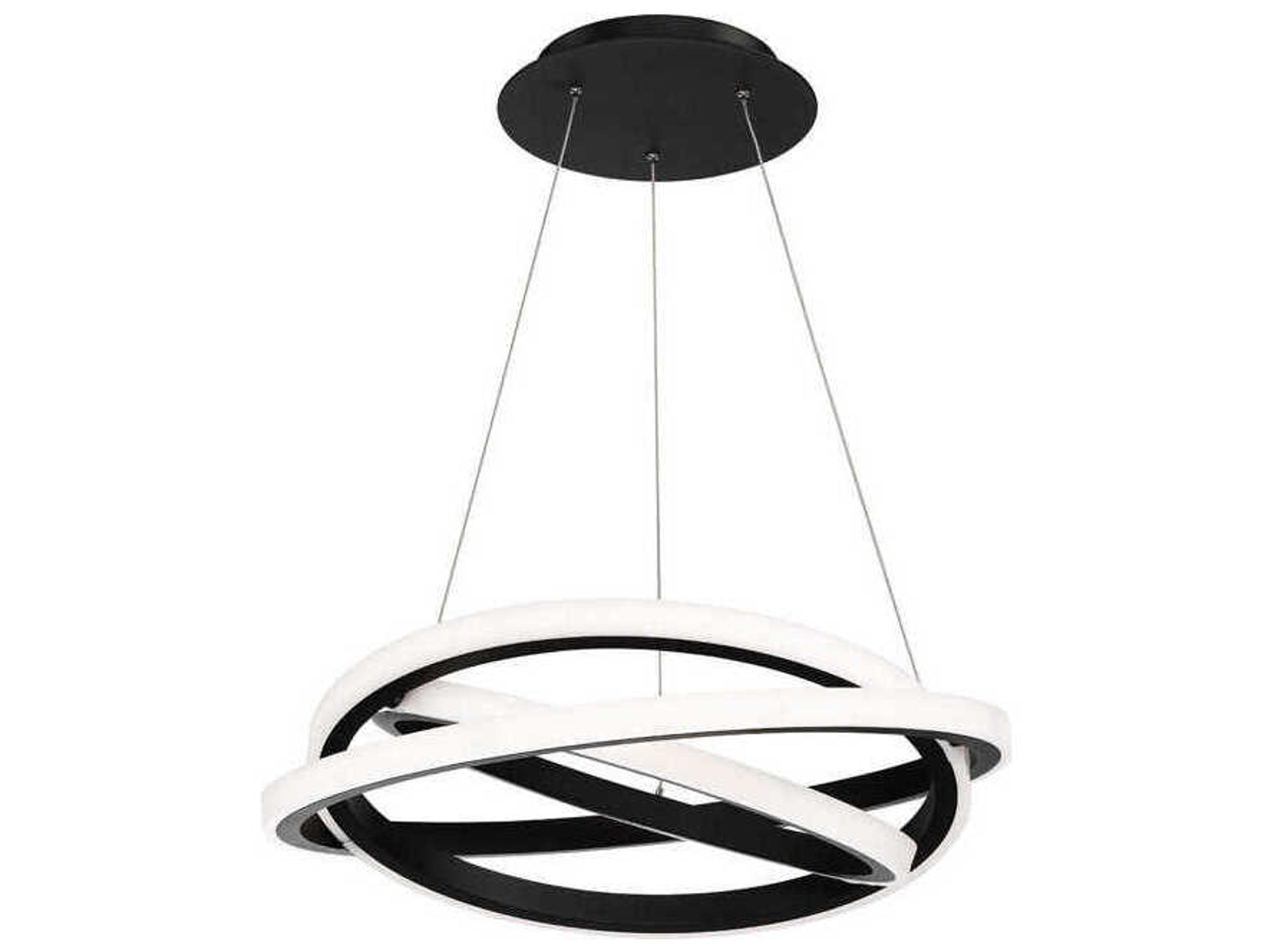 Modern Forms Veloce 3-Light Black LED Pendant