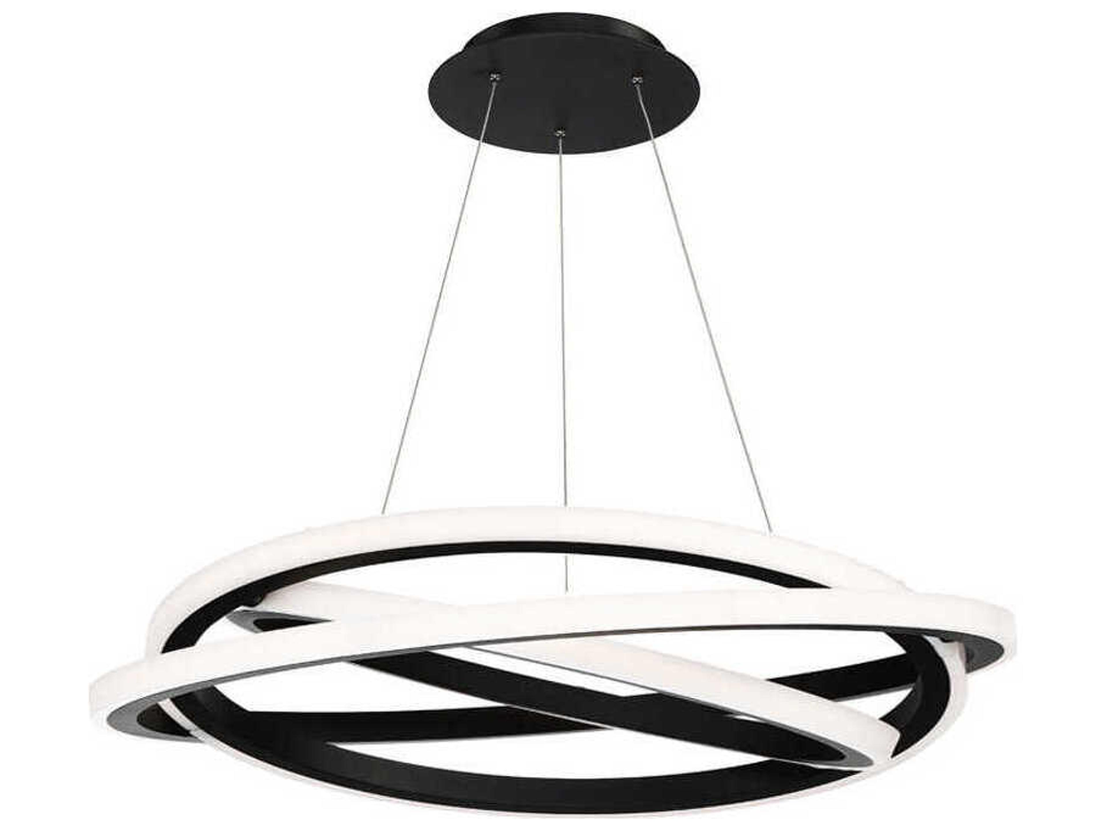 Modern Forms Veloce 3-Light Black LED Pendant