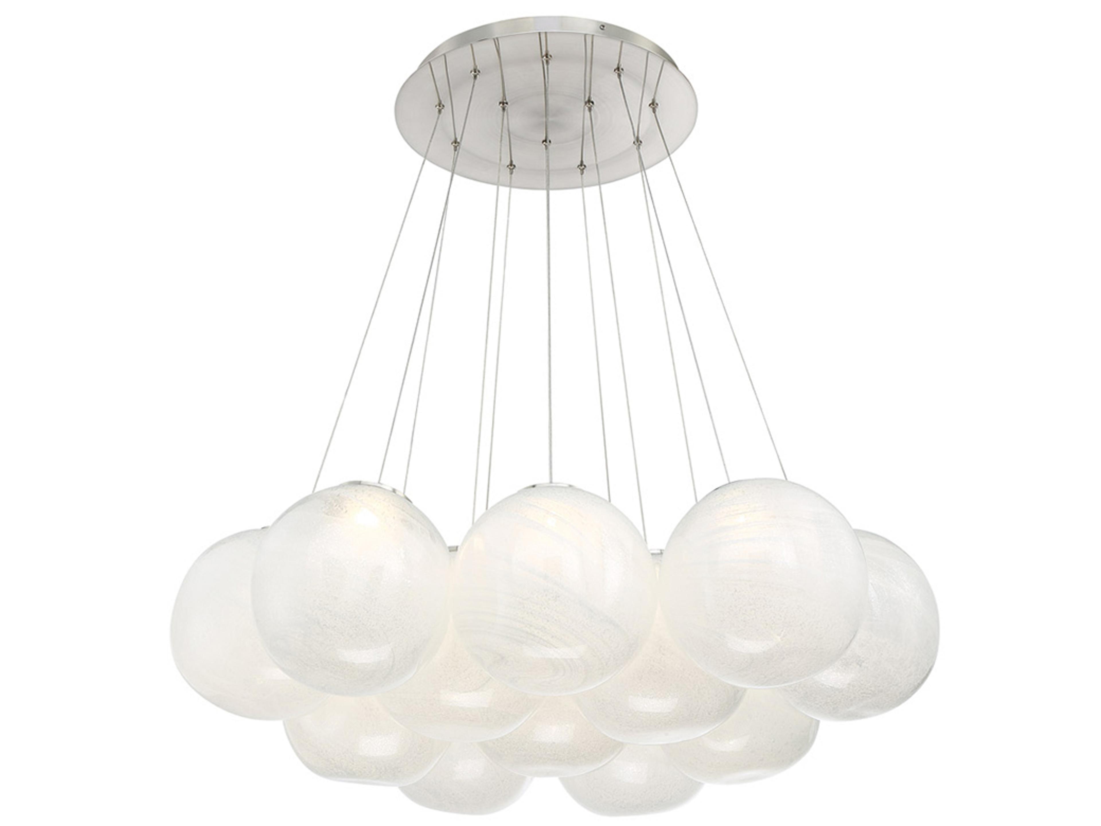 Modern Forms Cosmic 12-Light Brushed Nickel Glass LED Globe Pendant