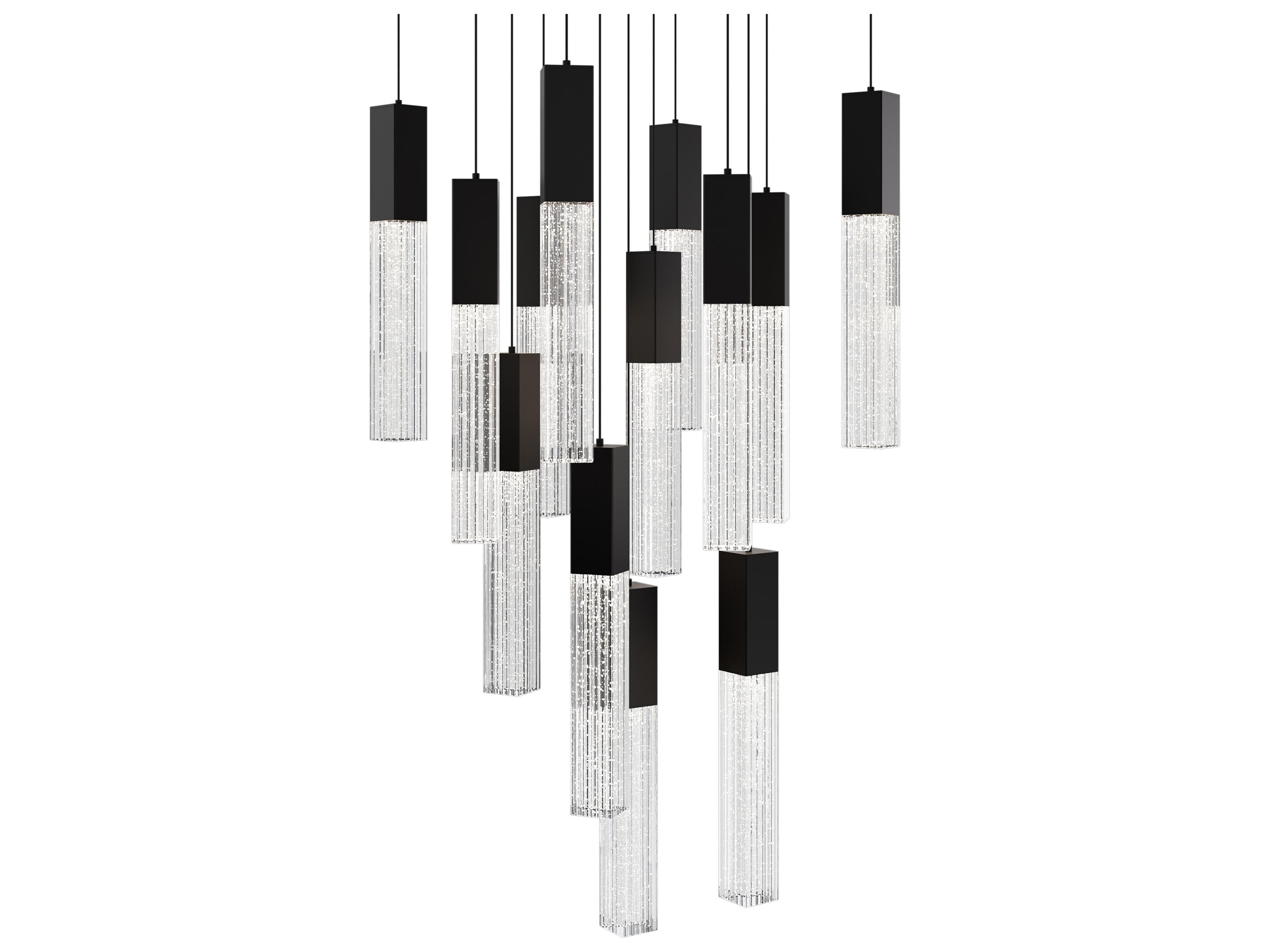 Modern Forms Cinema 13-Light Black Linear Pendant