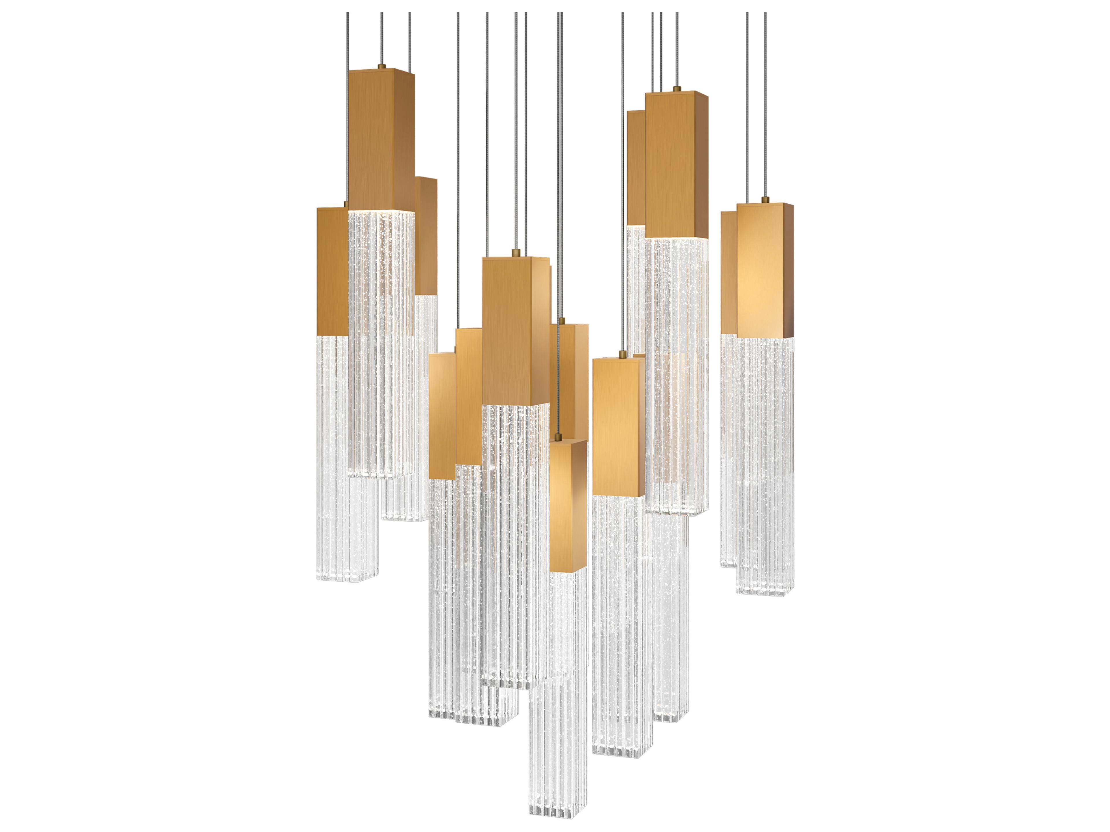 Modern Forms Cinema 15-Light Aged Brass Linear Pendant