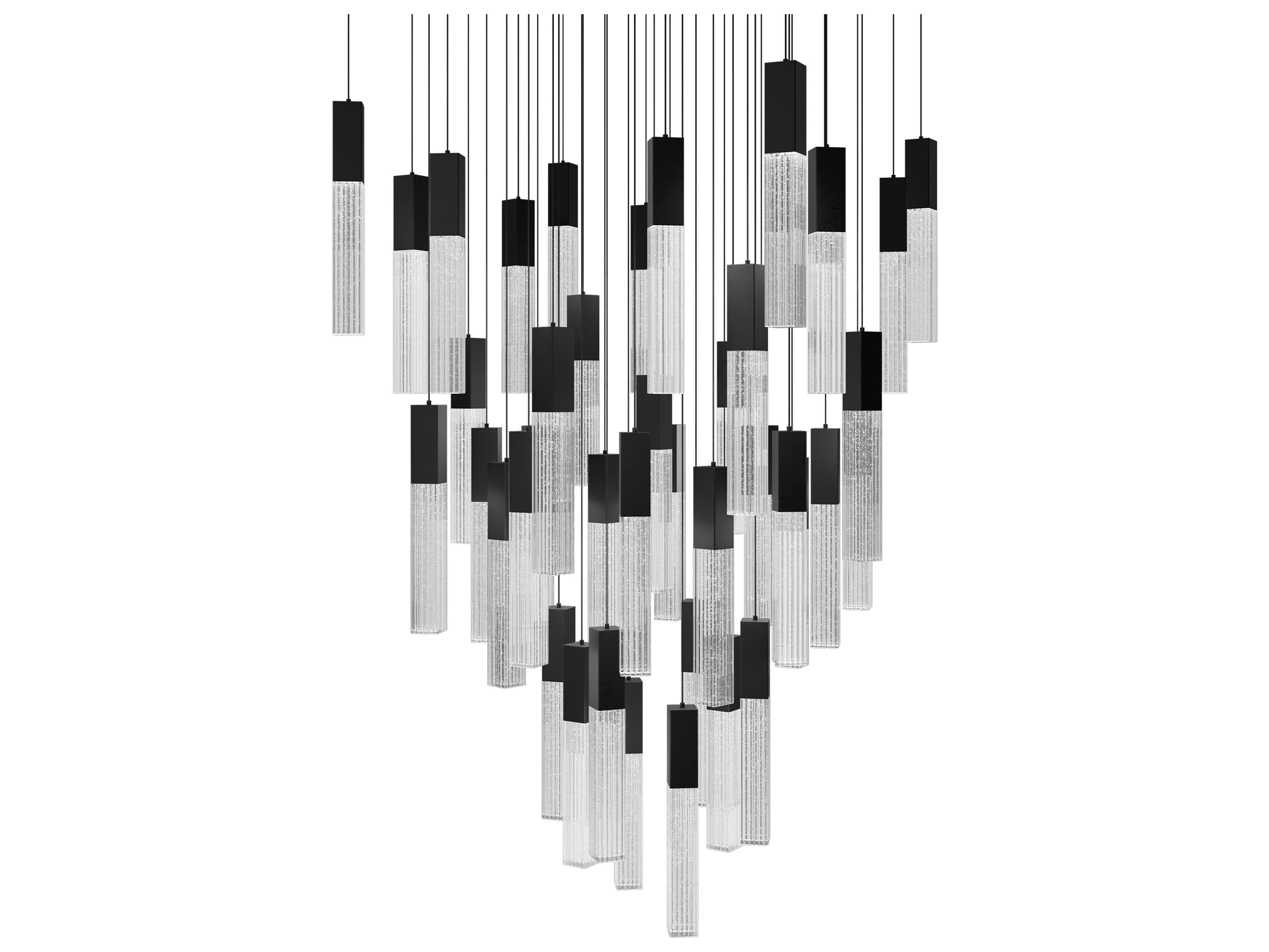 Modern Forms Cinema 41-Light Black Linear Pendant