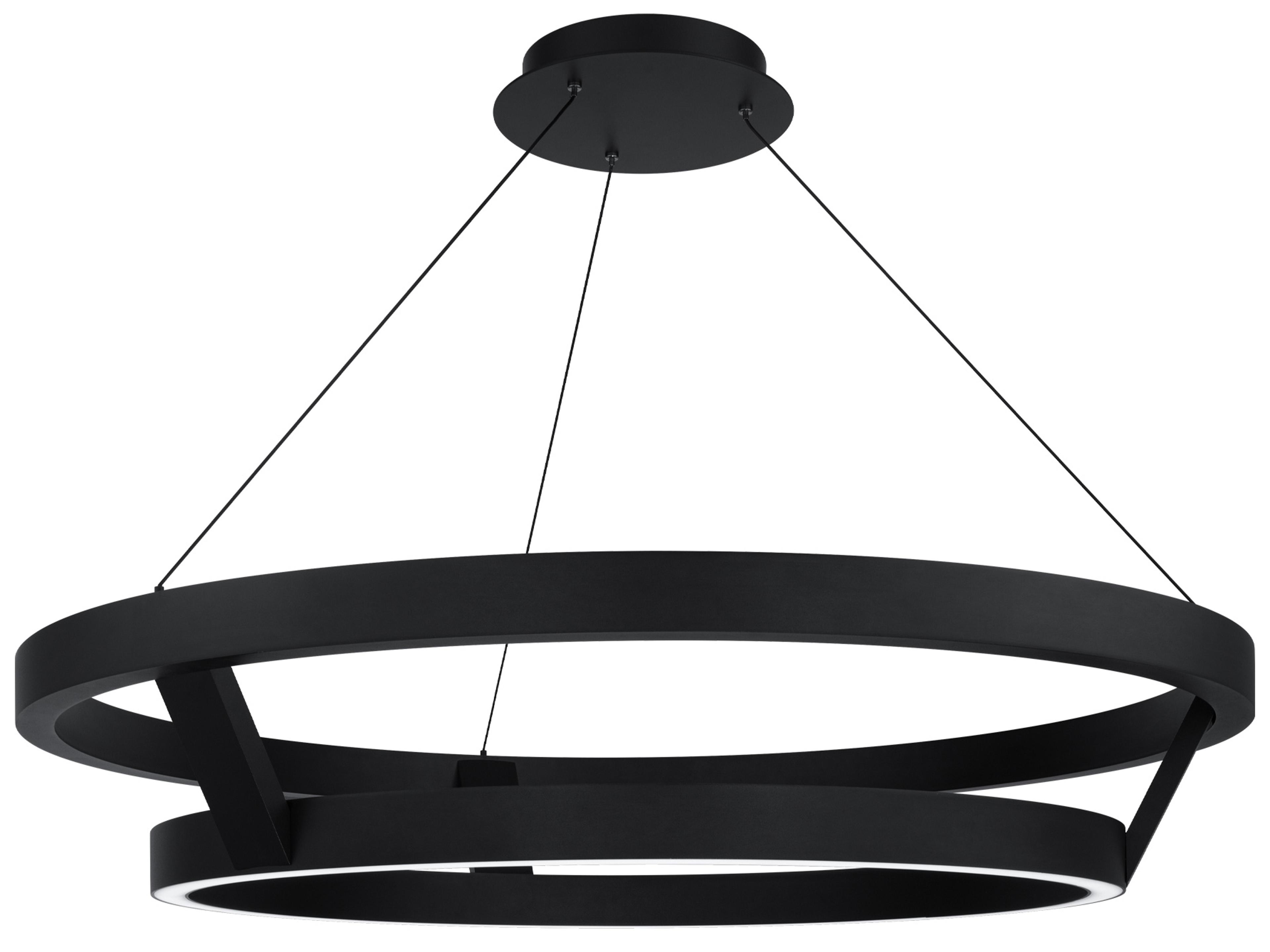 Modern Forms Imperial 2-Light Black LED Round Pendant