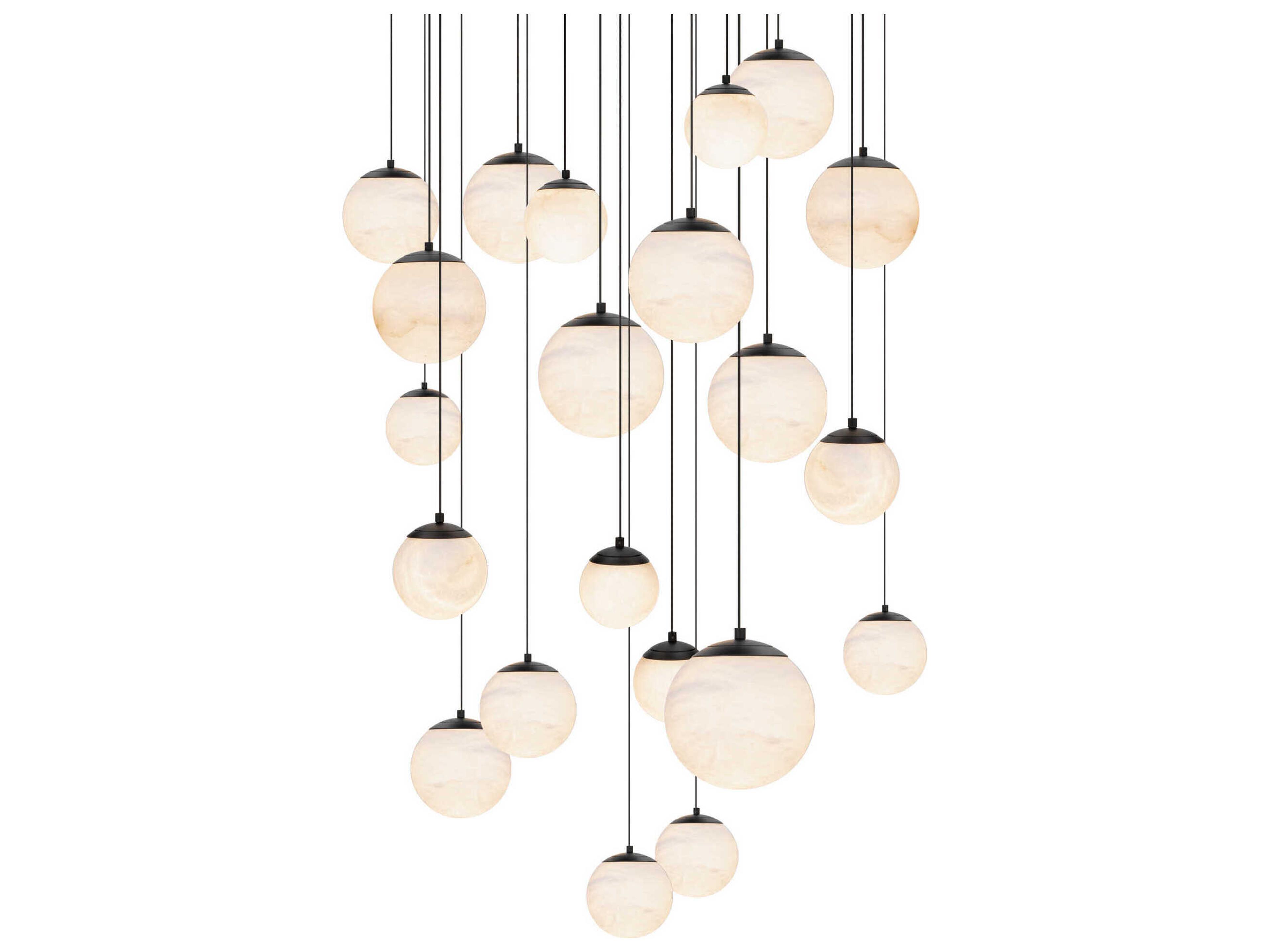 Modern Forms Pisces 21-Light Black Globe Pendant
