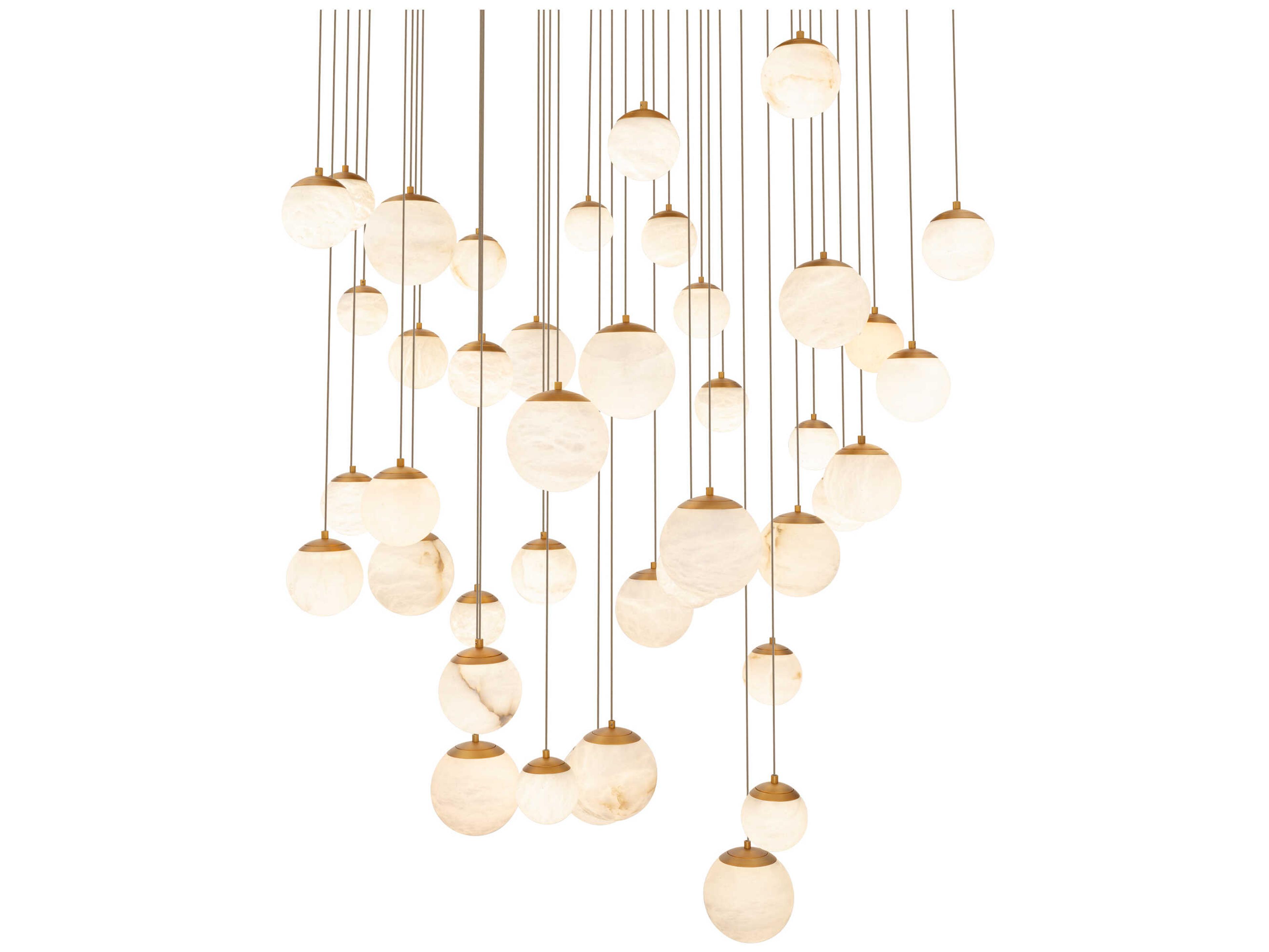 Modern Forms Pisces 41-Light Aged Brass Globe Pendant