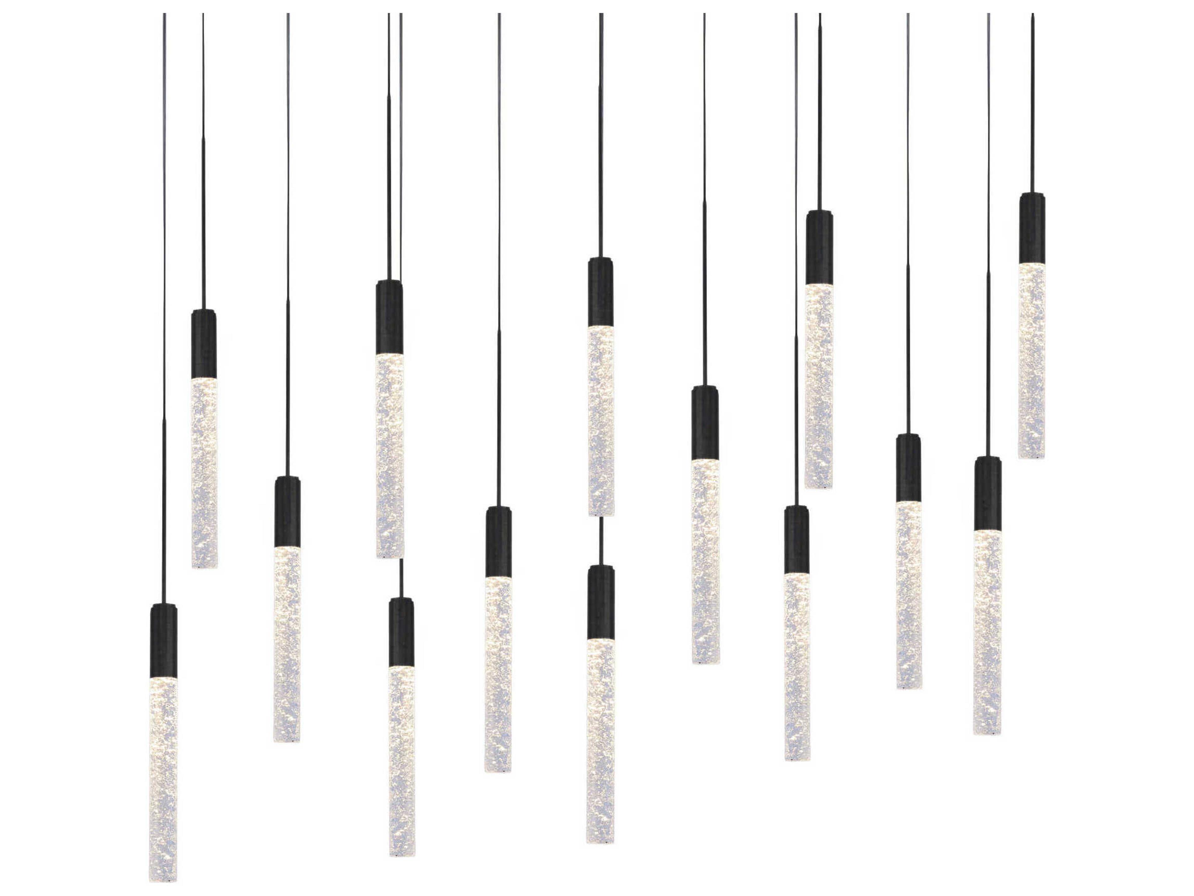 Modern Forms Magic 14-Light Black Linear Island Pendant