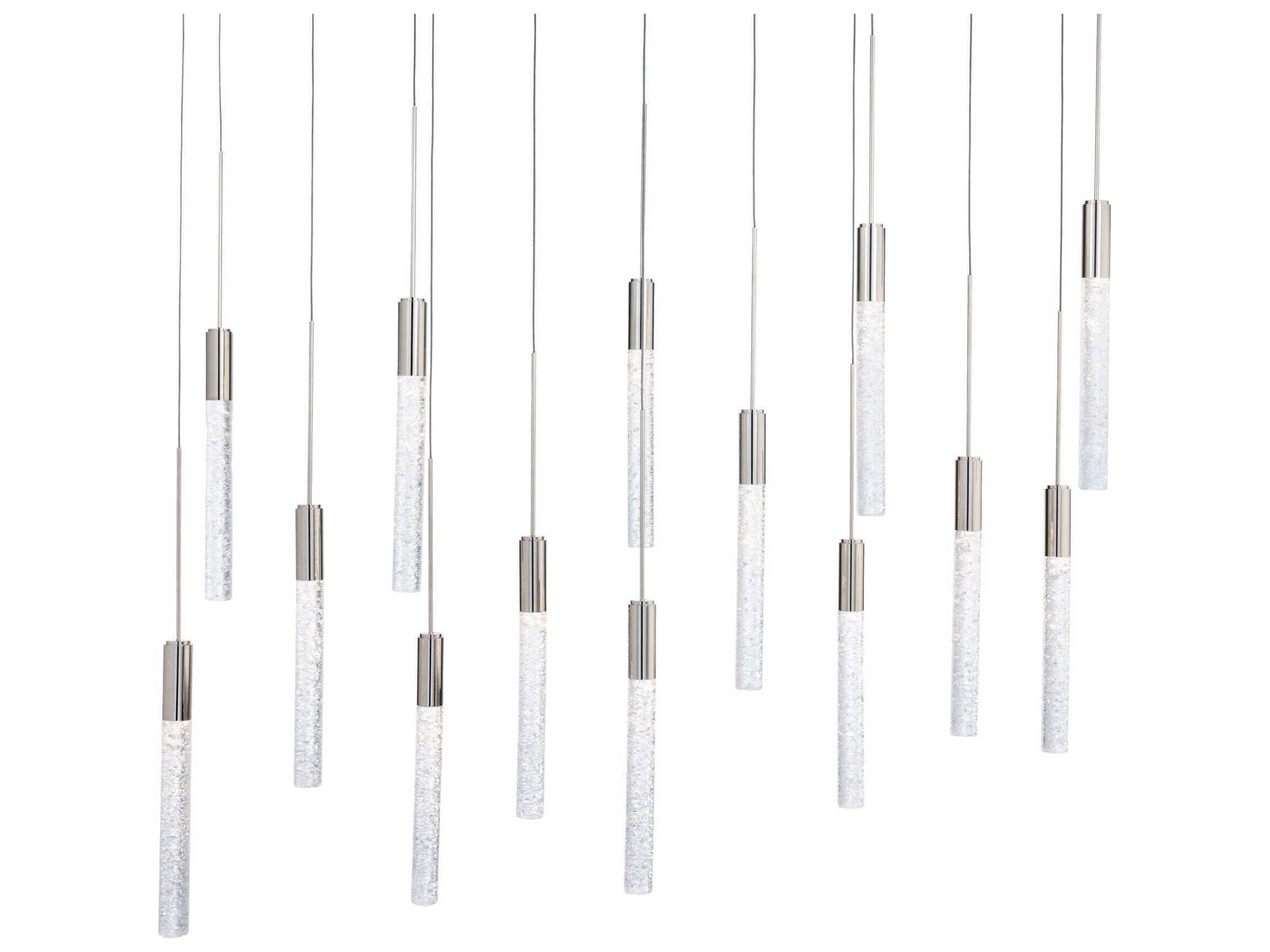 Modern Forms Magic 14-Light Polished Nickel Linear Island Pendant