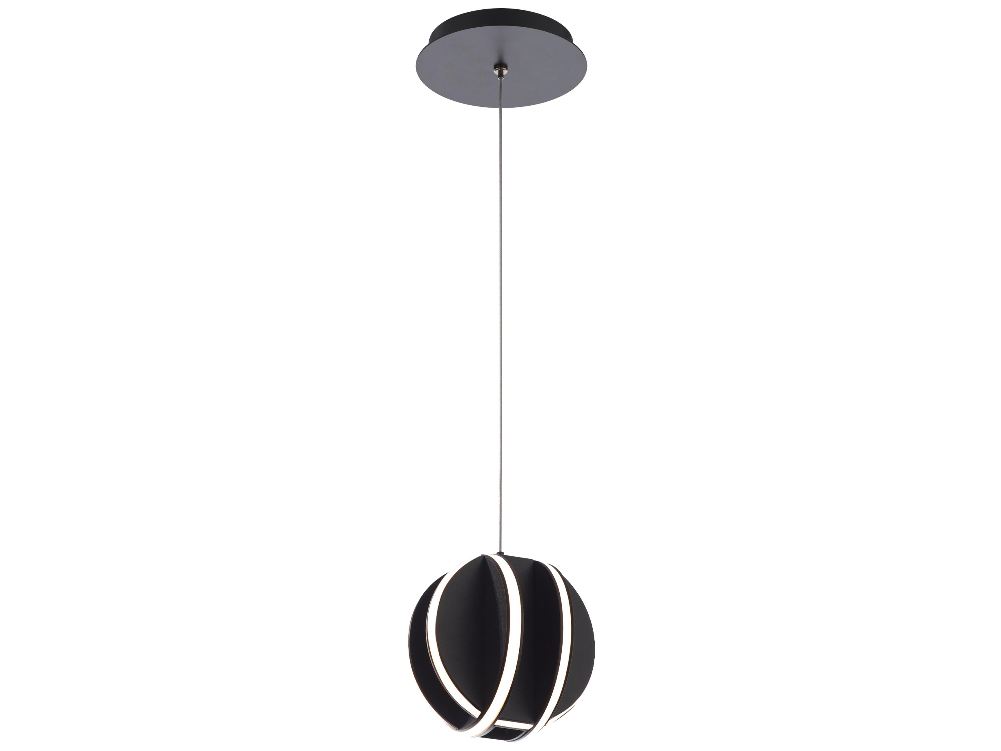 Modern Forms Carillion 1-Light Black LED Globe Mini Pendant